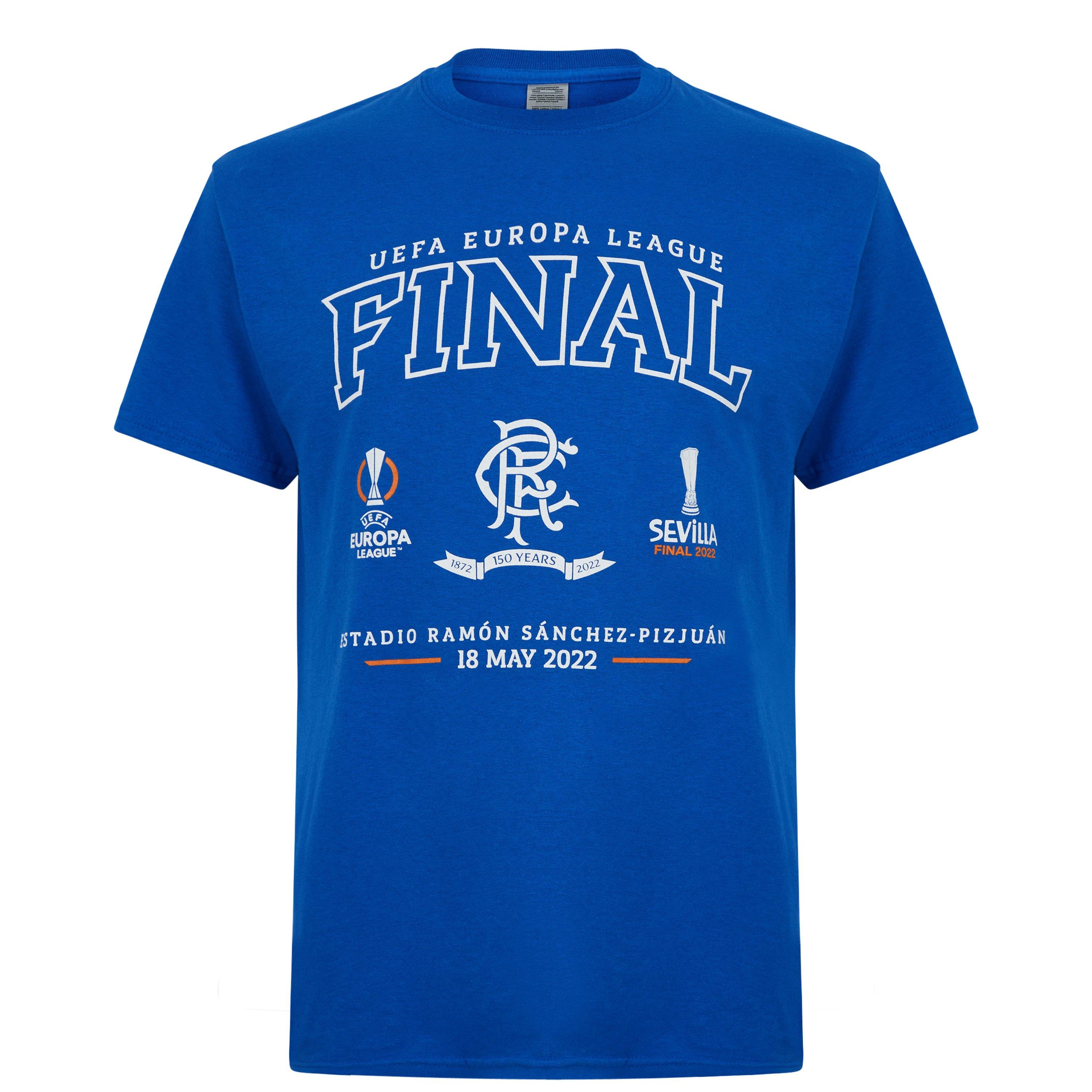 Castore Men's Rangers Europa League Final T-Shirt - Blue - S