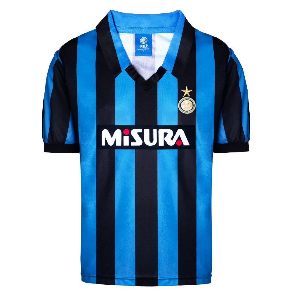 Blau/Schwarz - Score Draw - Inter Milan Retro Home Shirt 90 Adults - 7