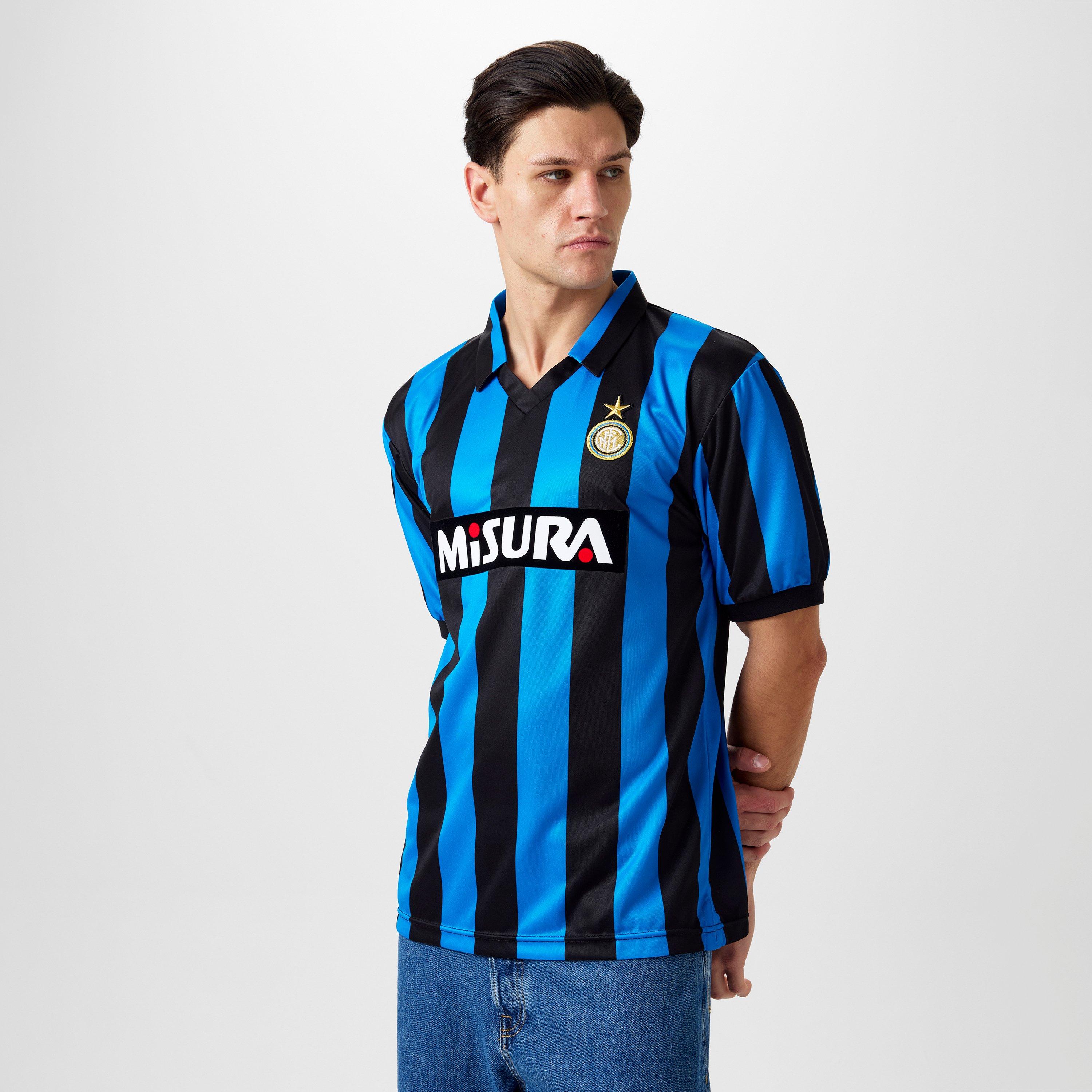 Blau/Schwarz - Score Draw - Inter Milan Retro Home Shirt 90 Adults - 5