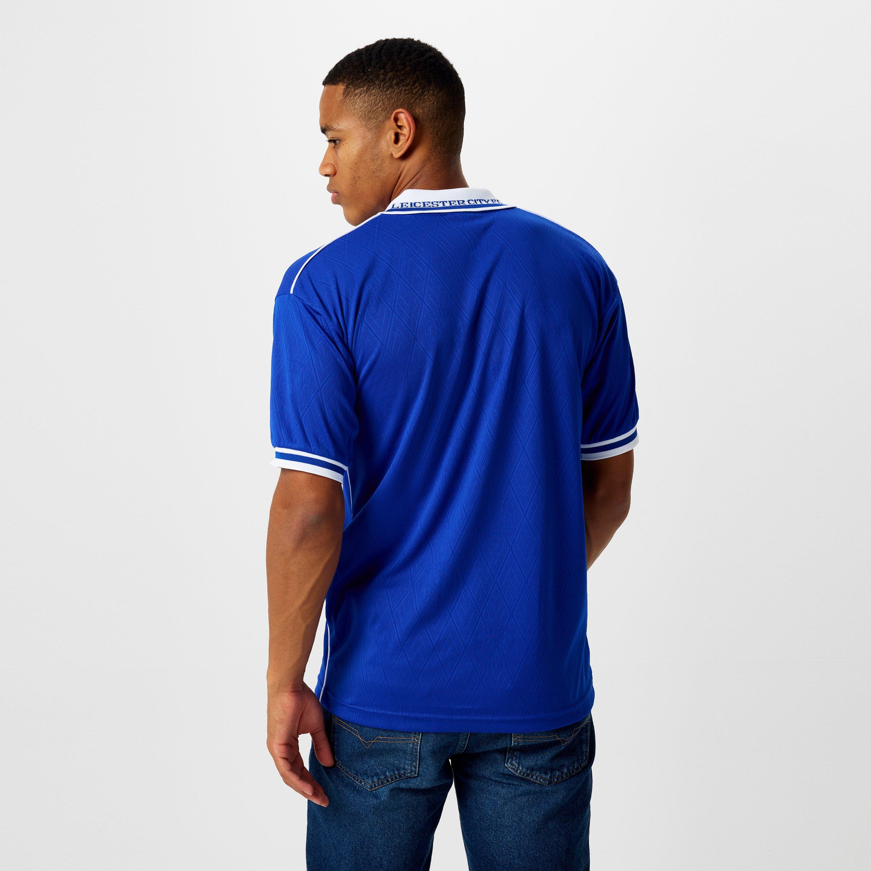 Blue - Score Draw - Leicester City Home Shirt 2000 Adults - 2