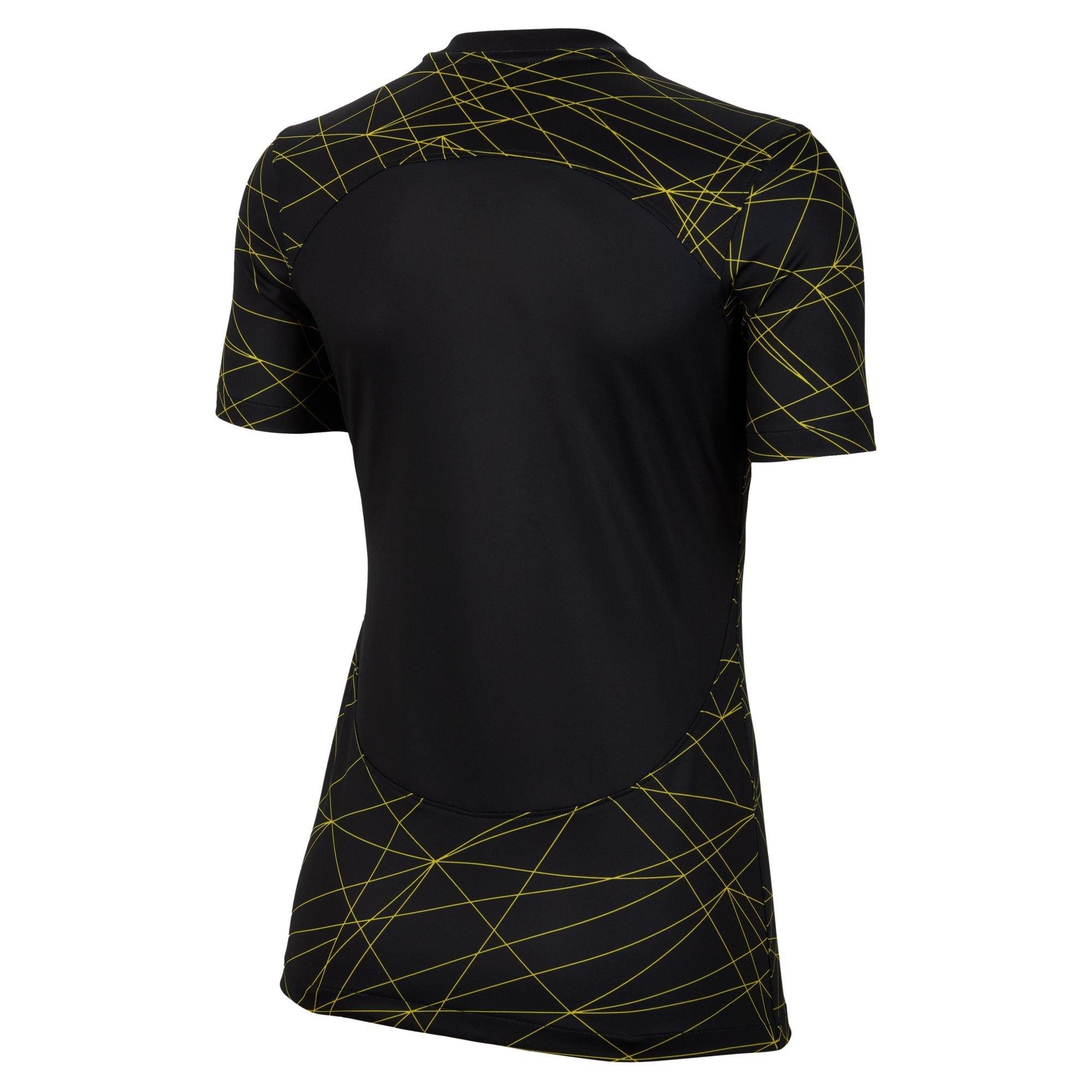 Schwarz/Gelb - Air Jordan - Paris Saint Germain Fourth Shirt 2023 2024 Womens - 2