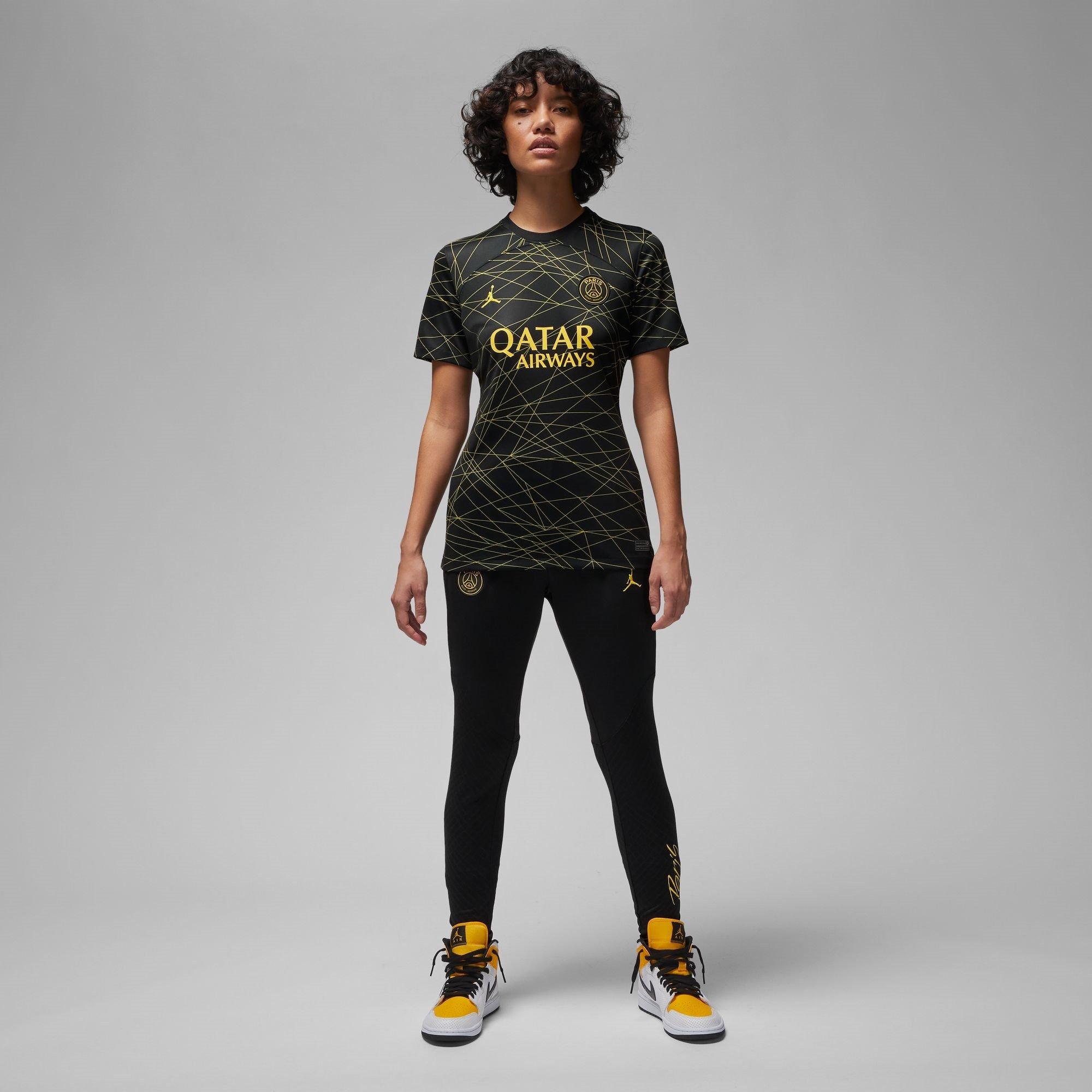 Schwarz/Gelb - Air Jordan - Paris Saint Germain Fourth Shirt 2023 2024 Womens - 7