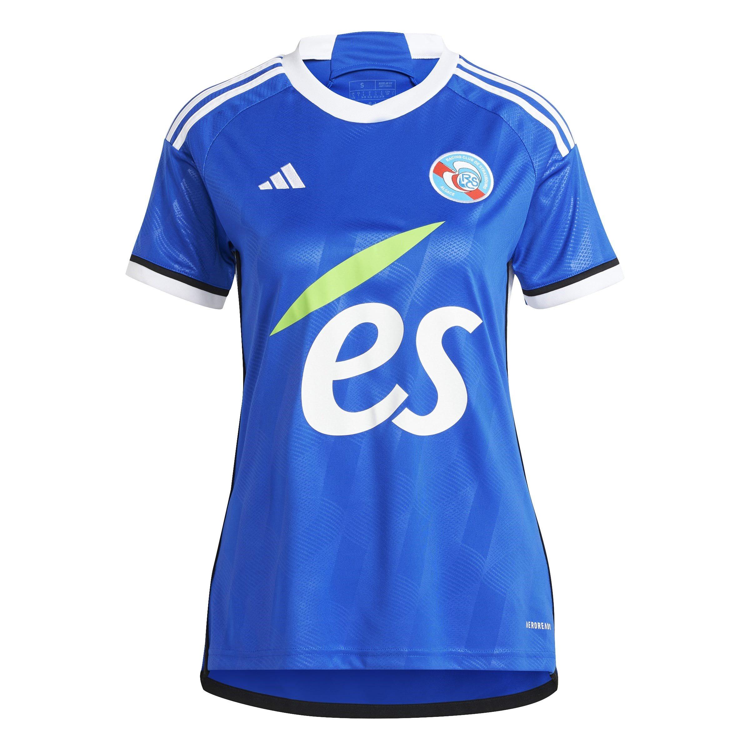 Blue - adidas - RC Strasbourg Home Shirt 2023 2024 Womens - 1