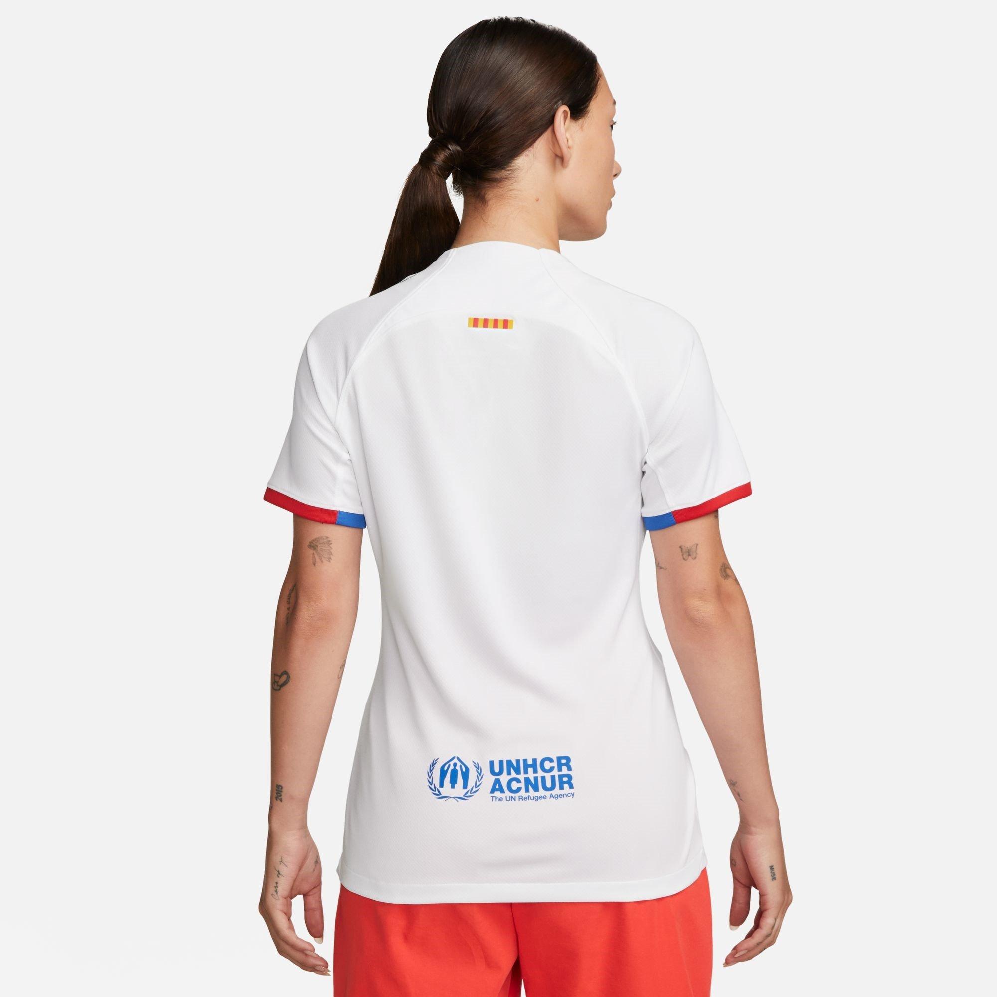 White/Uni Red - Nike - Barcelona Away Shirt 2023 2024 Womens - 4