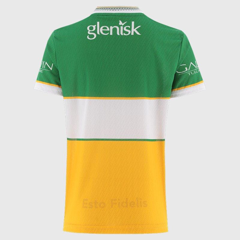 Green/Wht/Amber - ONeills - Offaly Home Jersey Junior - 2