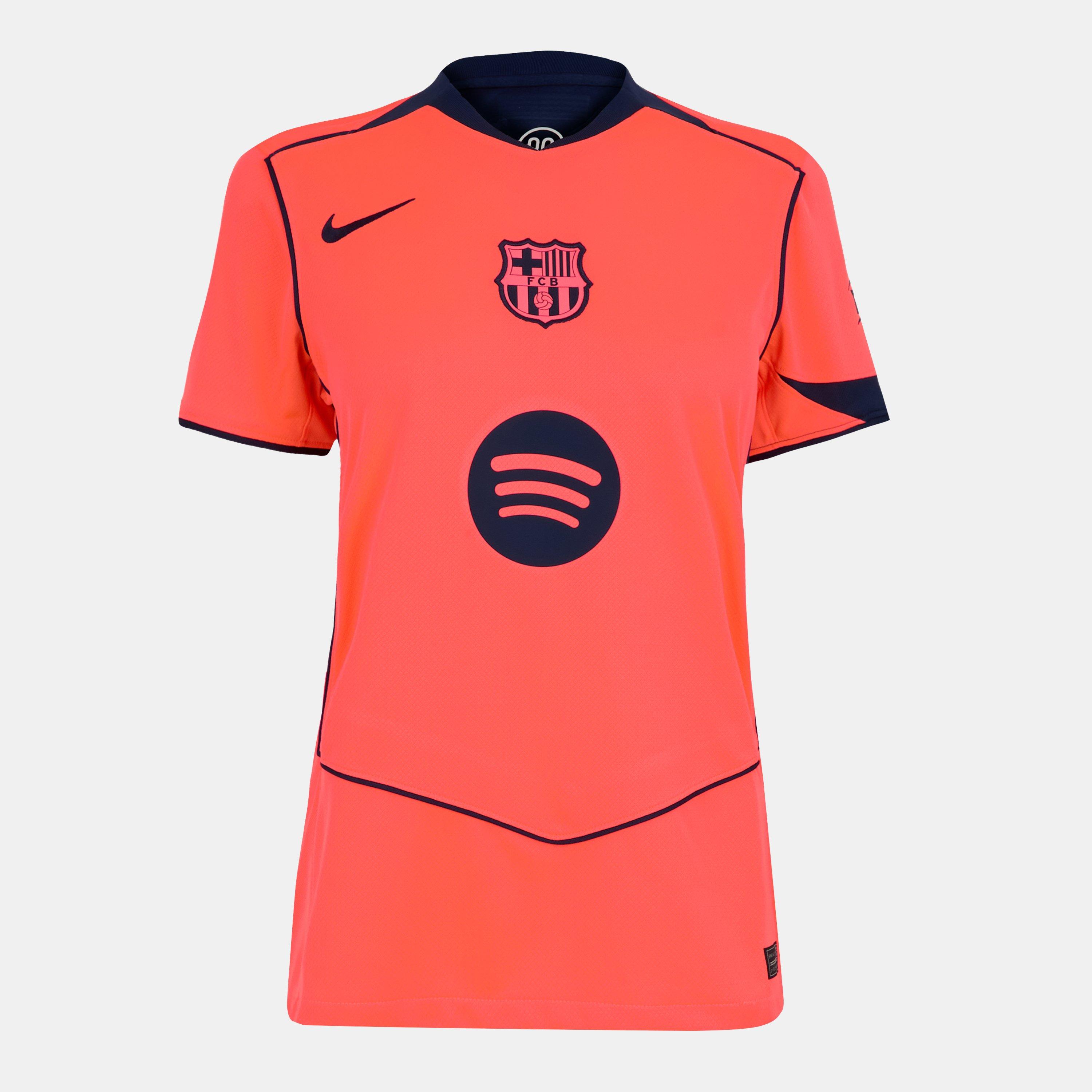 Nike Women's Barcelona Third Shirt 2025 2026 - Orange/Blue - 12 (M)