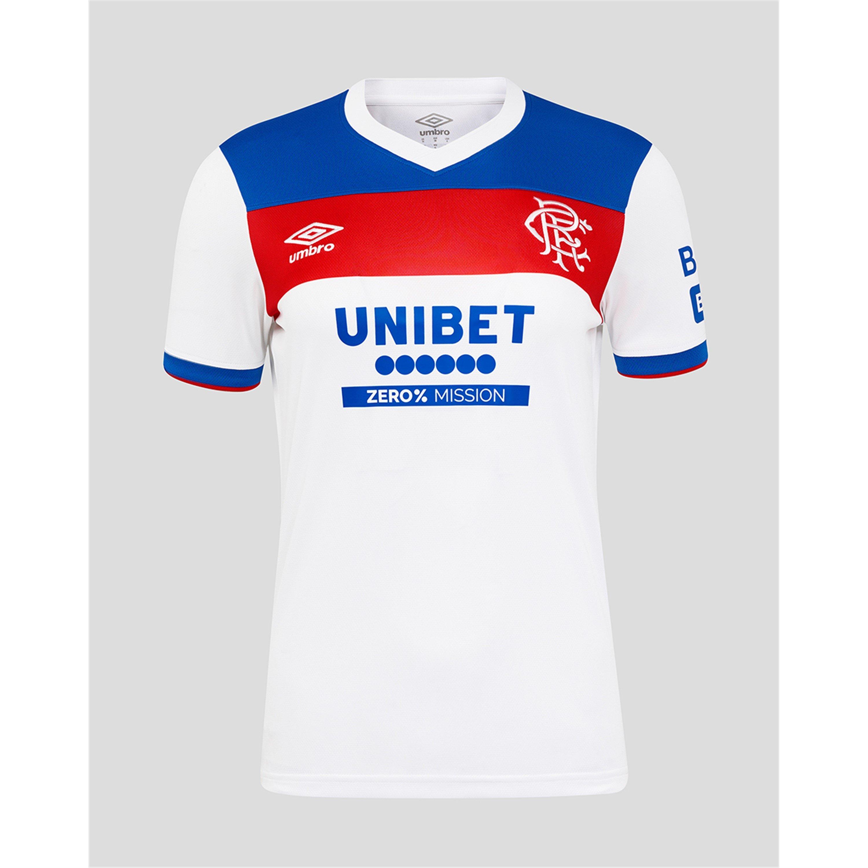 Umbro Women's Rangers Away Shirt 2025 2026 - White/Blue - 12 (M)