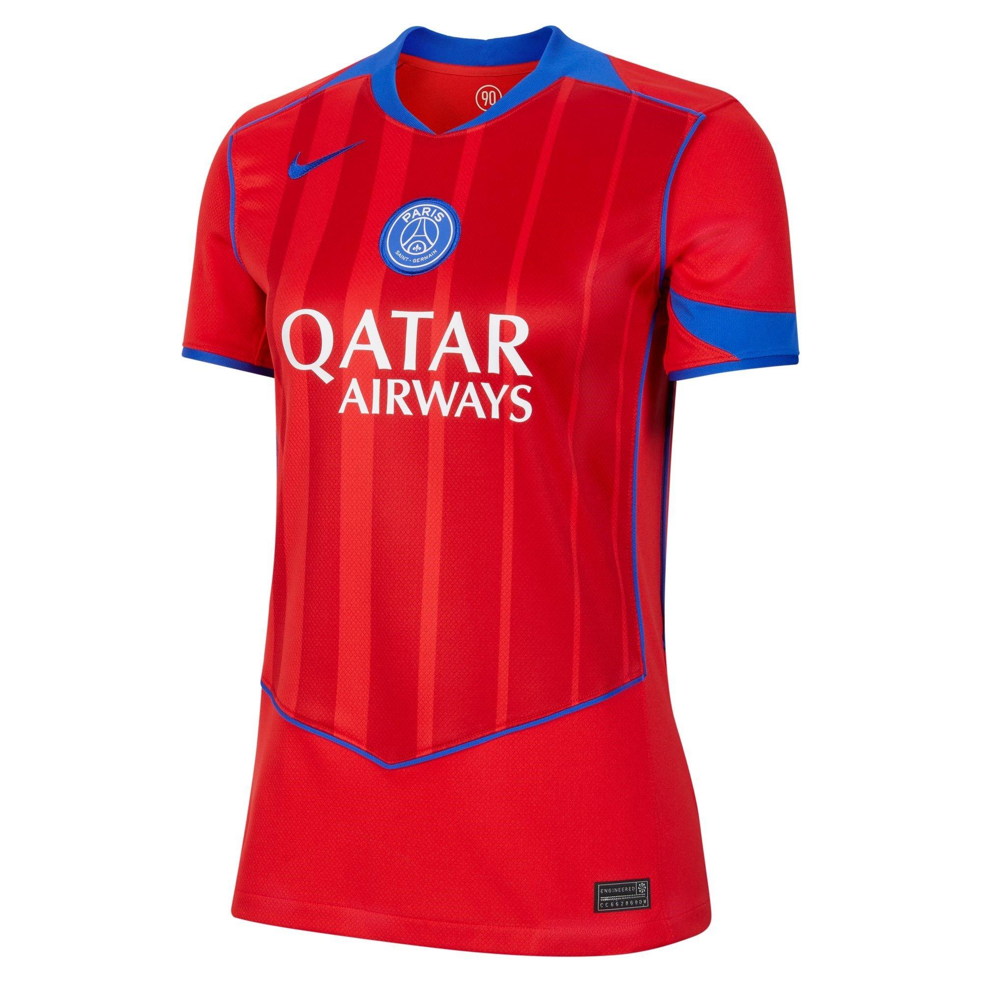 Nike Women's Psg Third Shirt 2025 2026 - Red/Blue - 10 (S)