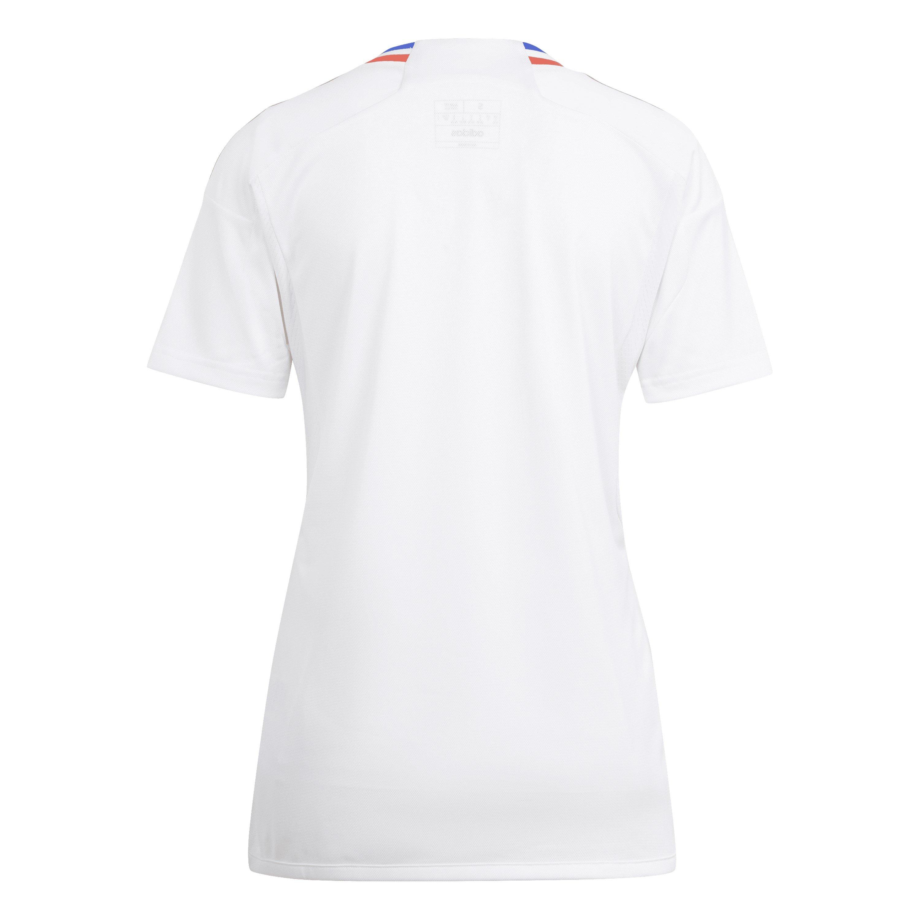White - adidas - Olympic Lyon Home Shirt 23/24 Womens - 2