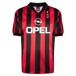 Score Draw ScoreDraw AC Milan 1996 Retro Home Football Shirt Adults