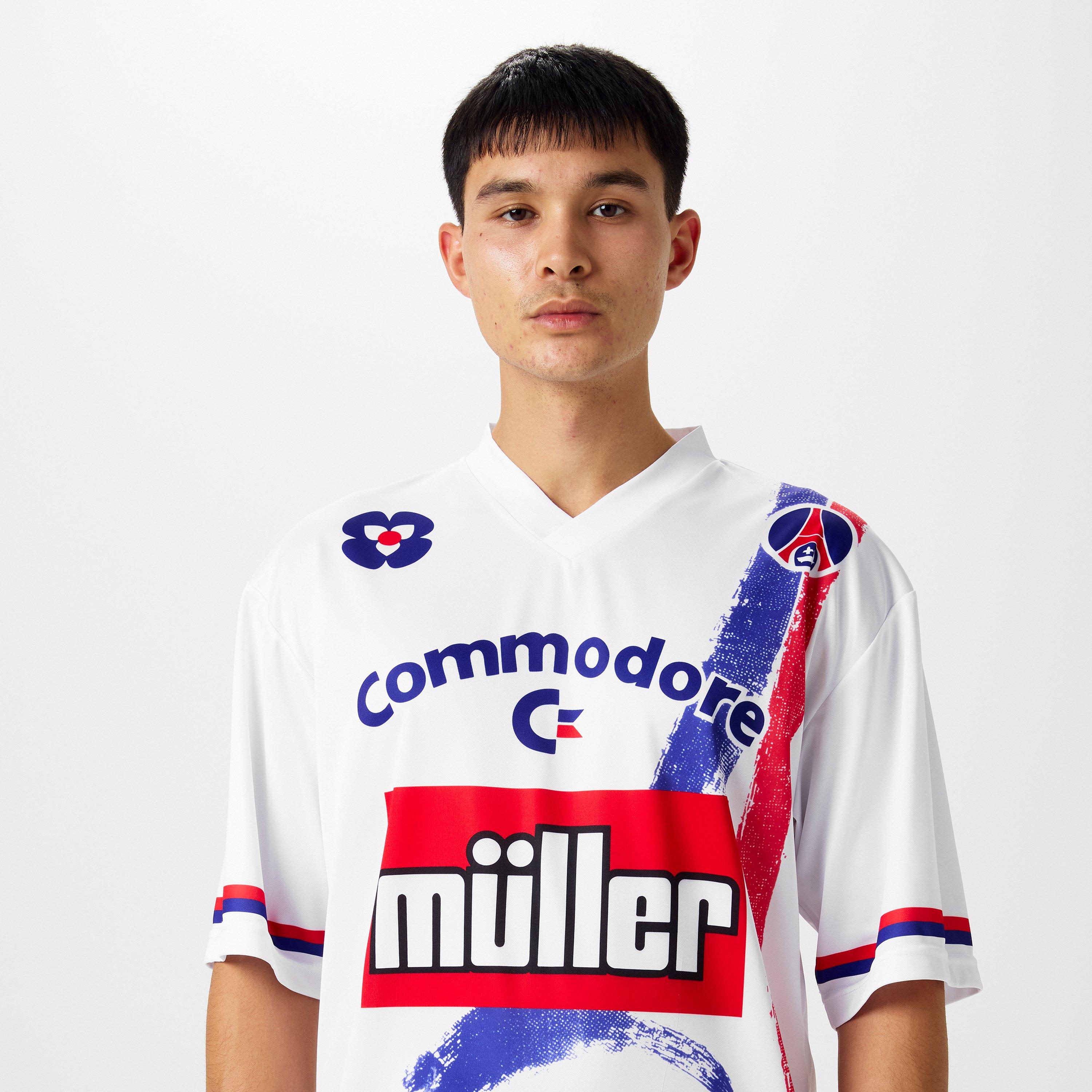 White - Score Draw - PSG Retro Home Shirt '91 Adults - 5