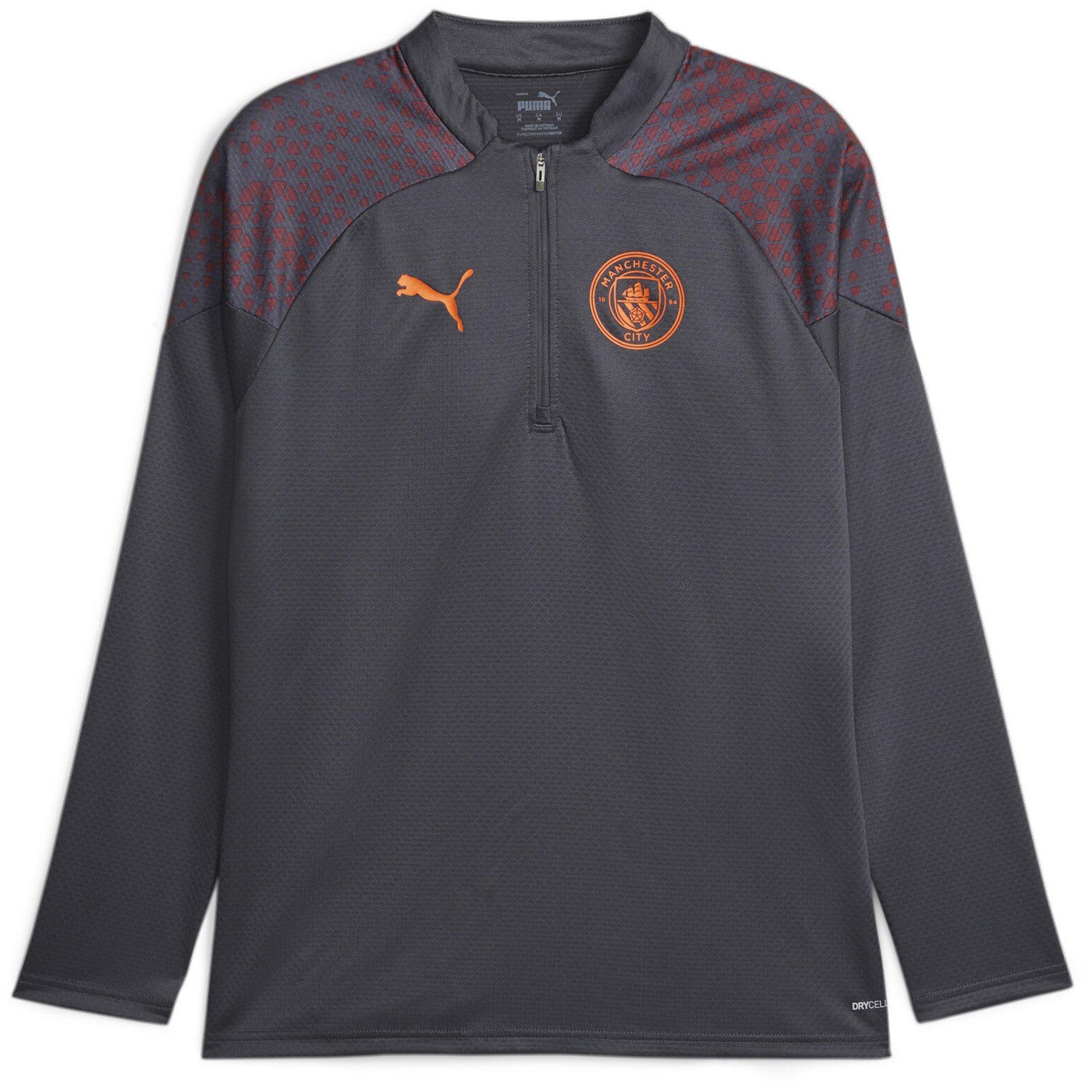Puma Men's Manchester City Training Quarter Zip Top 2023 2024 Adults - Grey - 2XL