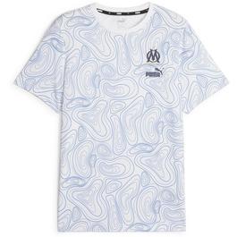 Puma Olympique De Marseille All Over Print T Shirt 2023 2024 Adults