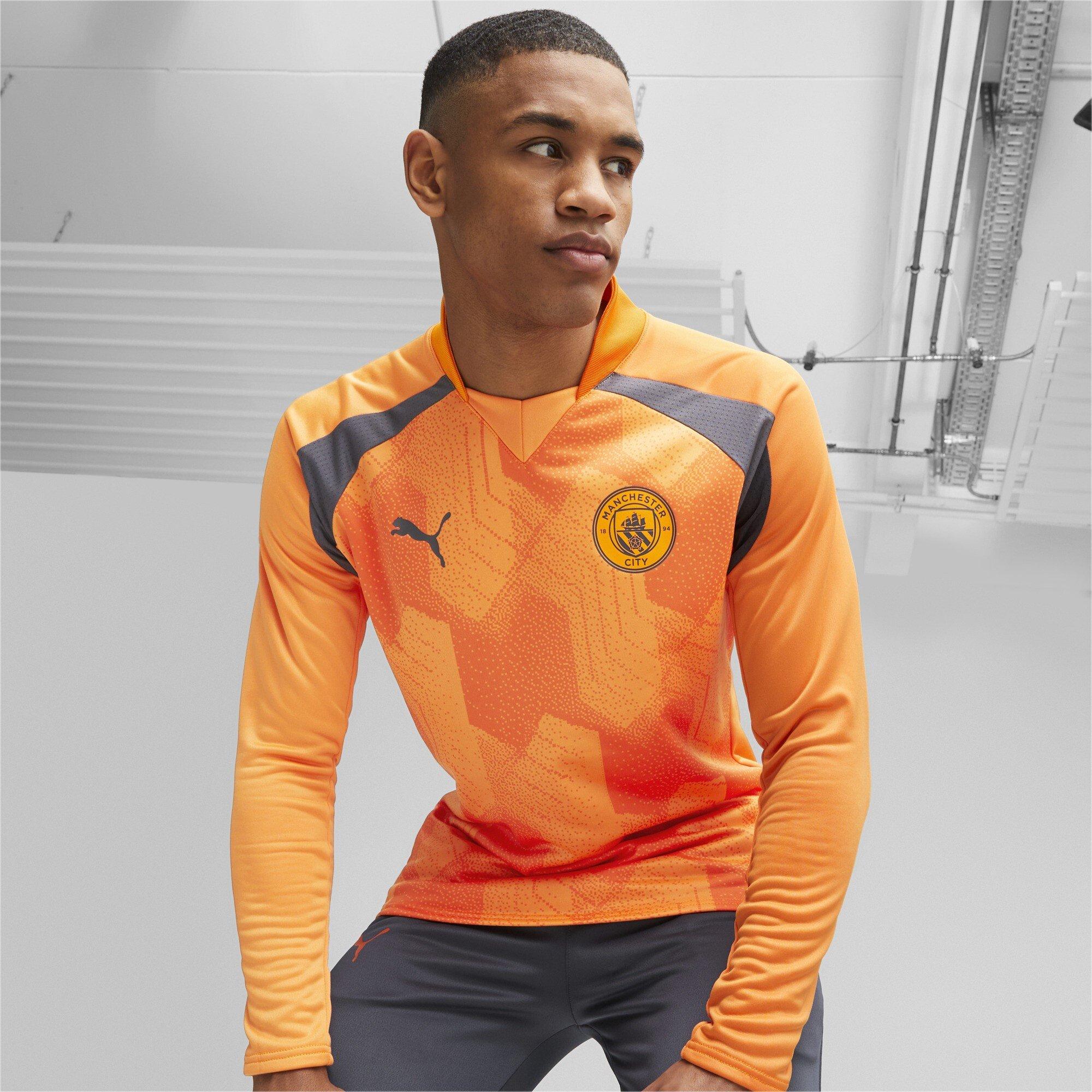 Orange/Grau - Puma - Manchester City Pre Match Sweat T-shirt 2023 2024 Adults - 2