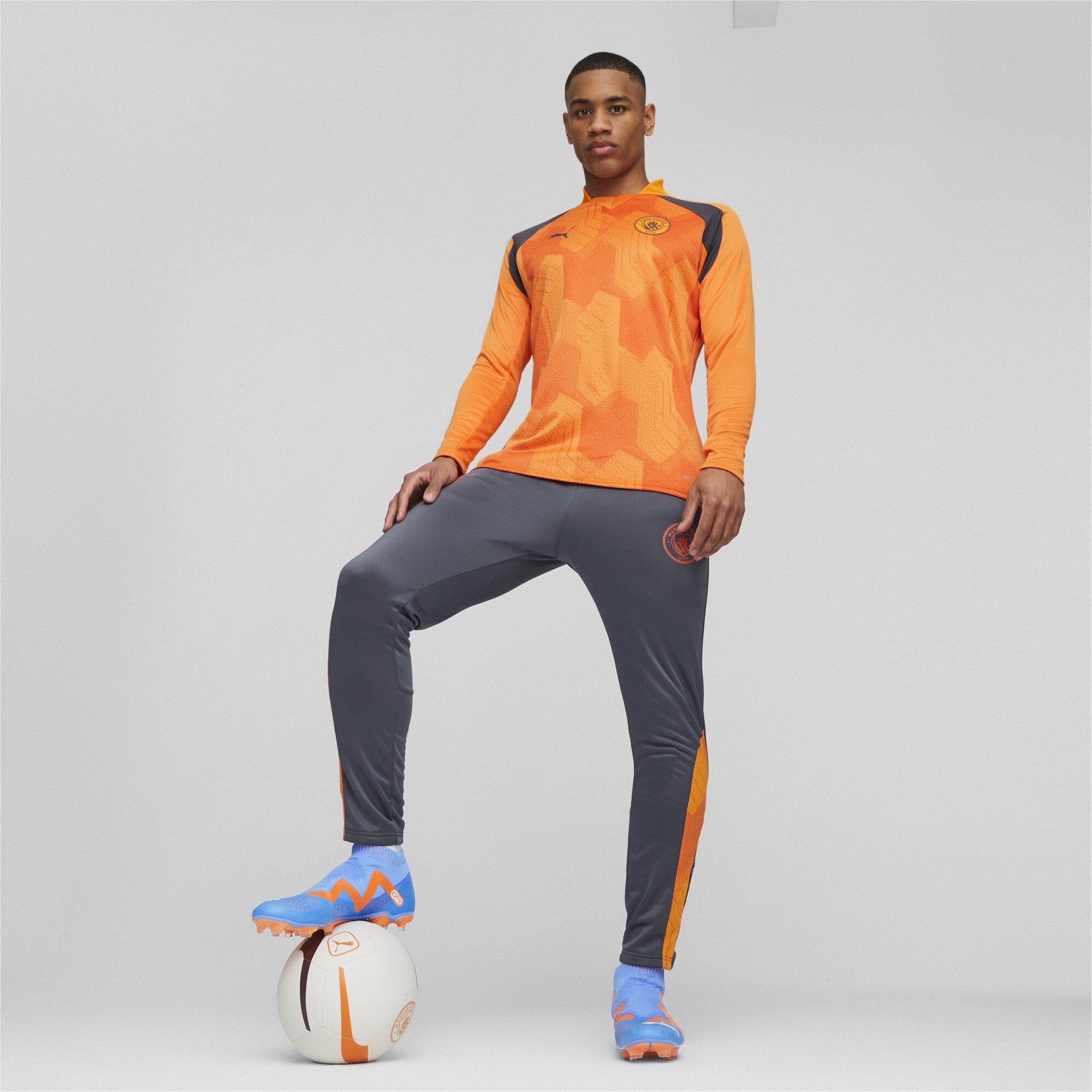 Orange/Grau - Puma - Manchester City Pre Match Sweat T-shirt 2023 2024 Adults - 5