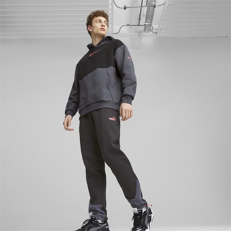 Gris/Noir - Puma - lacoste cotton blend fleece zip sweatshirt black - 3
