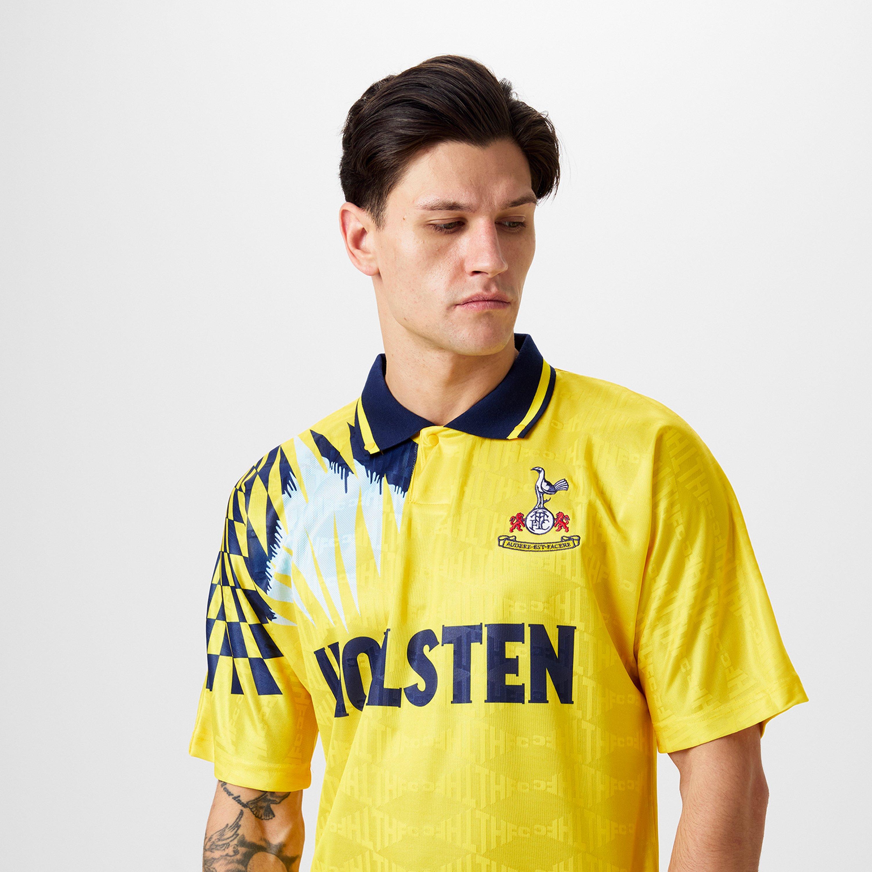 Yellow - Score Draw - Tottenham Hotspur Retro Away Shirt 92 Adults - 5