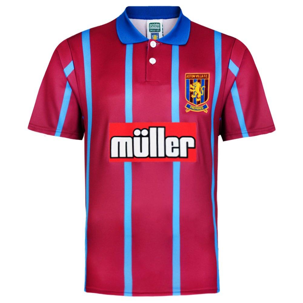 Claret - Score Draw - Aston Villa Retro Home Shirt '94 Adults - 7