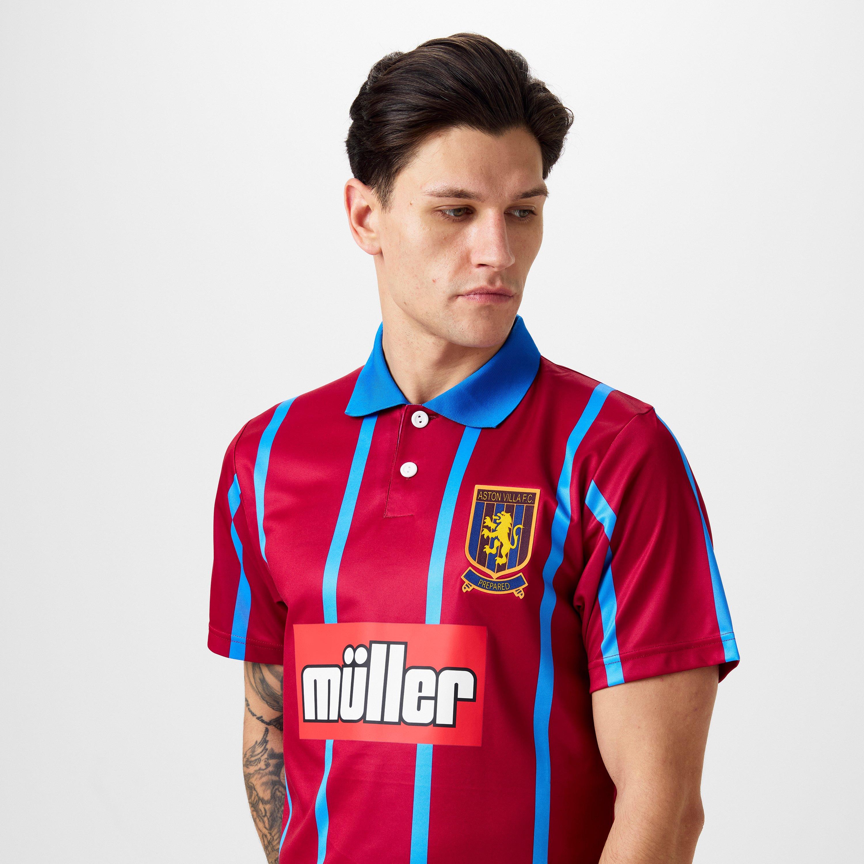Claret - Score Draw - Aston Villa Retro Home Shirt '94 Adults - 6