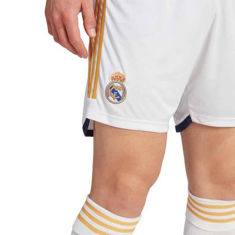 Blanco - adidas - Real Madrid Home Shorts 2023 2024 Adults - 5