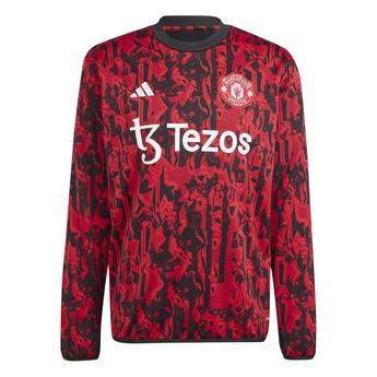 adidas Manchester United Pre Match Long Sleeve Jersey 2023 2024 Adults