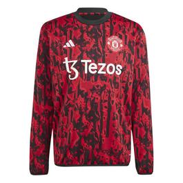 adidas Manchester United Pre Match Long Sleeve Jersey 2023 2024 Adults