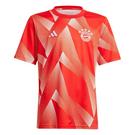 Rouge/blanc - adidas - Bayern Munich Pre Match Shirt Juniors 2023 2024 - 1