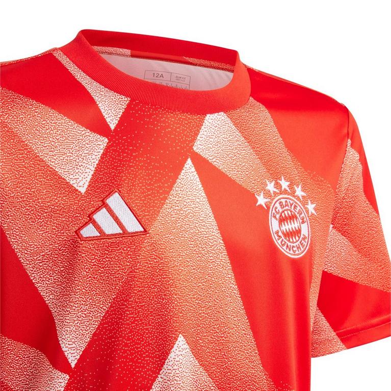 Rouge/blanc - adidas - Bayern Munich Pre Match Shirt Juniors 2023 2024 - 4