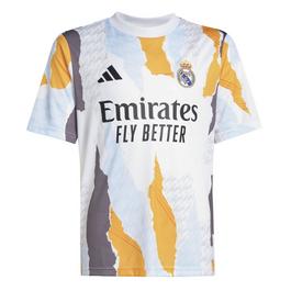 adidas Real Madrid Pre Match Shirt 2024 2025 Juniors