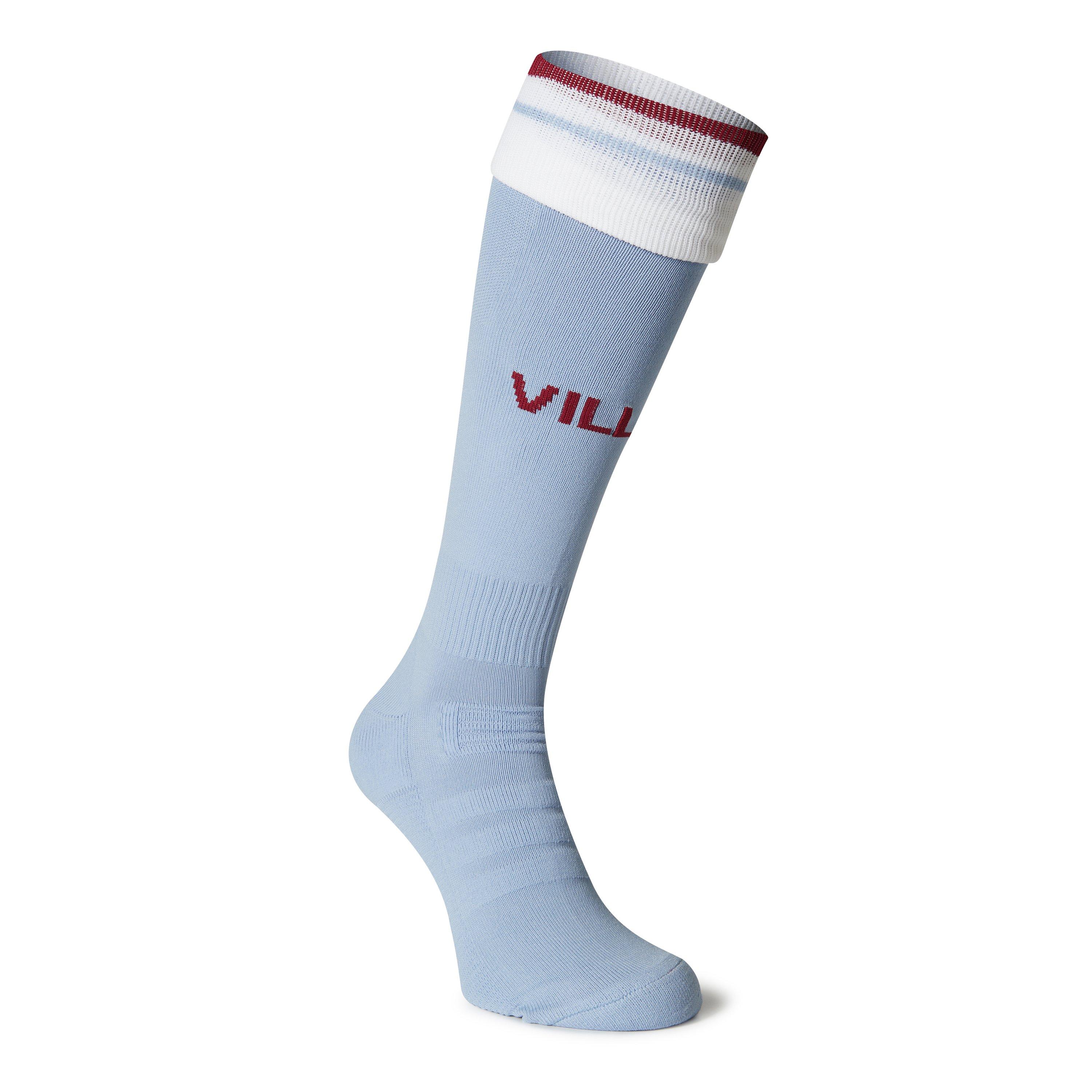 Castore Aston Villa FC Pro Home Sock 2023 2024 Junior Domestic
