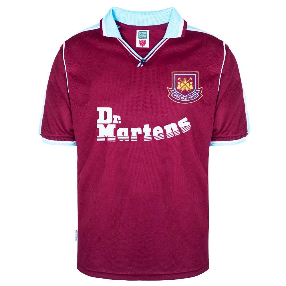 Claret - Score Draw - West Ham United 2000 Home Retro Football Shirt - 7