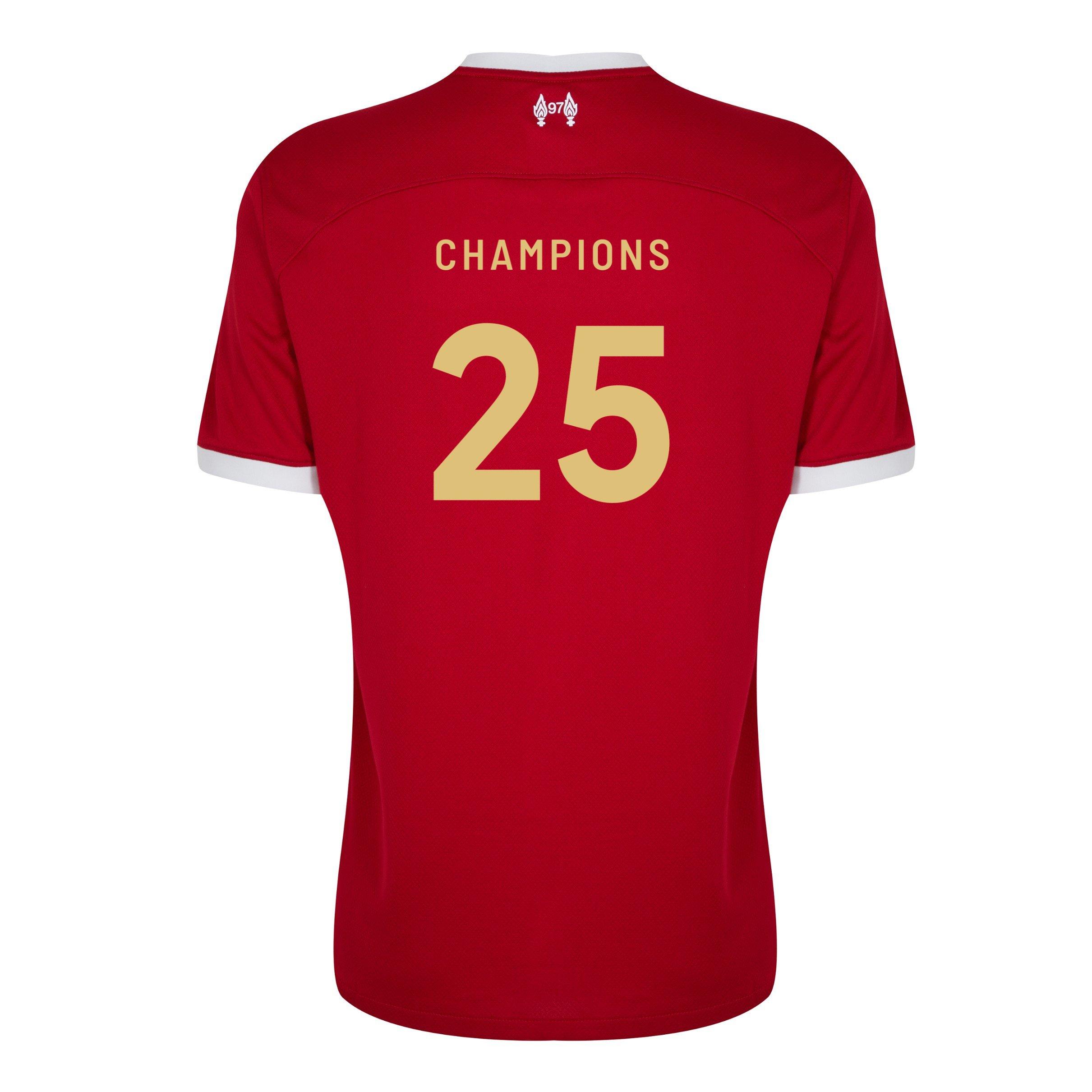 Rød - Nike - Liverpool Champions Home Shirt 2023 2024 Adults