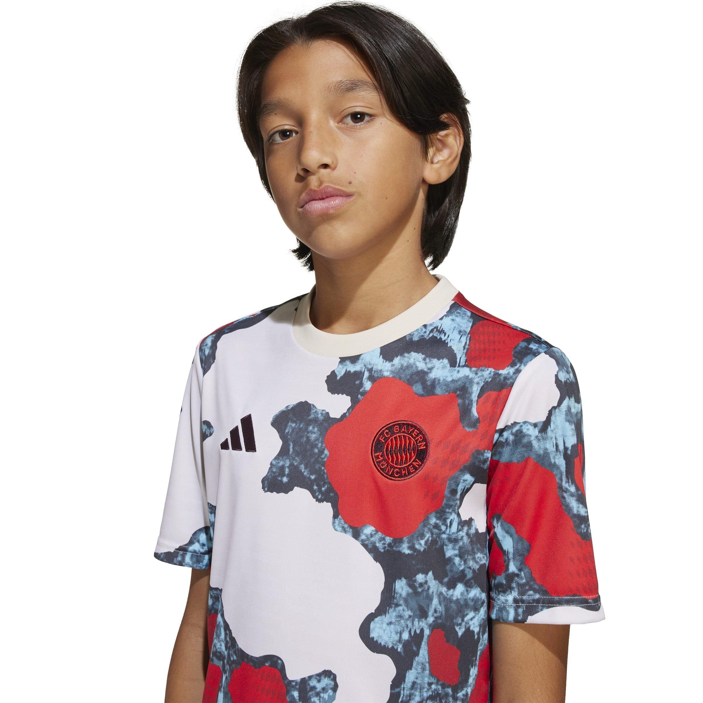 Rood/Aqua - adidas - Bayern Munich Prematch Shirt 2024 2025 Juniors - 9