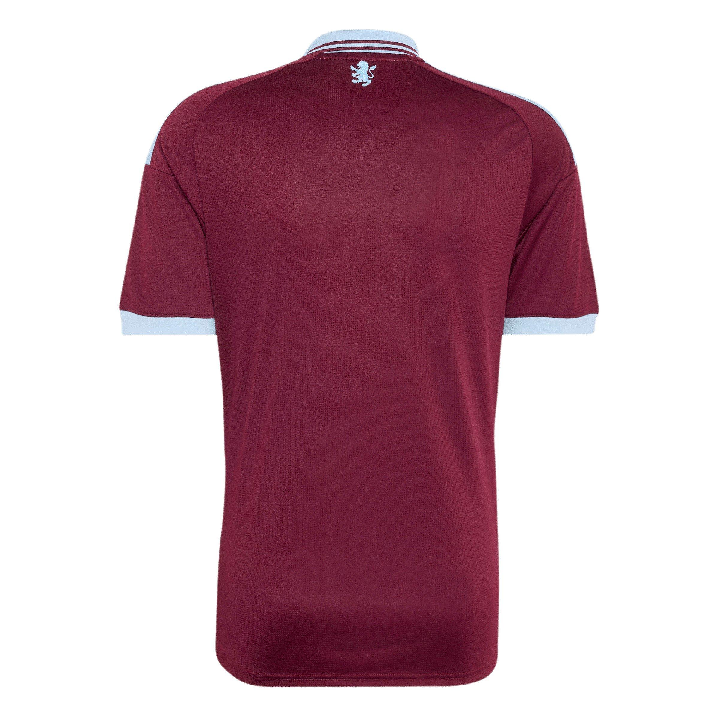 Maroon/Glo Blue - adidas - Men's Aston Villa Home Football Shirt - 2