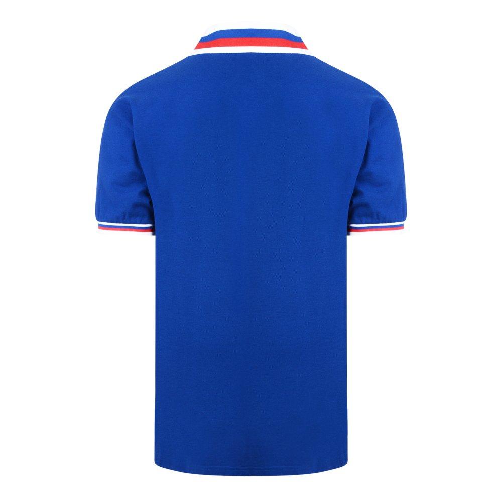 Blauw - Score Draw - Rangers FC Retro Home Shirt 1981 Adults - 2