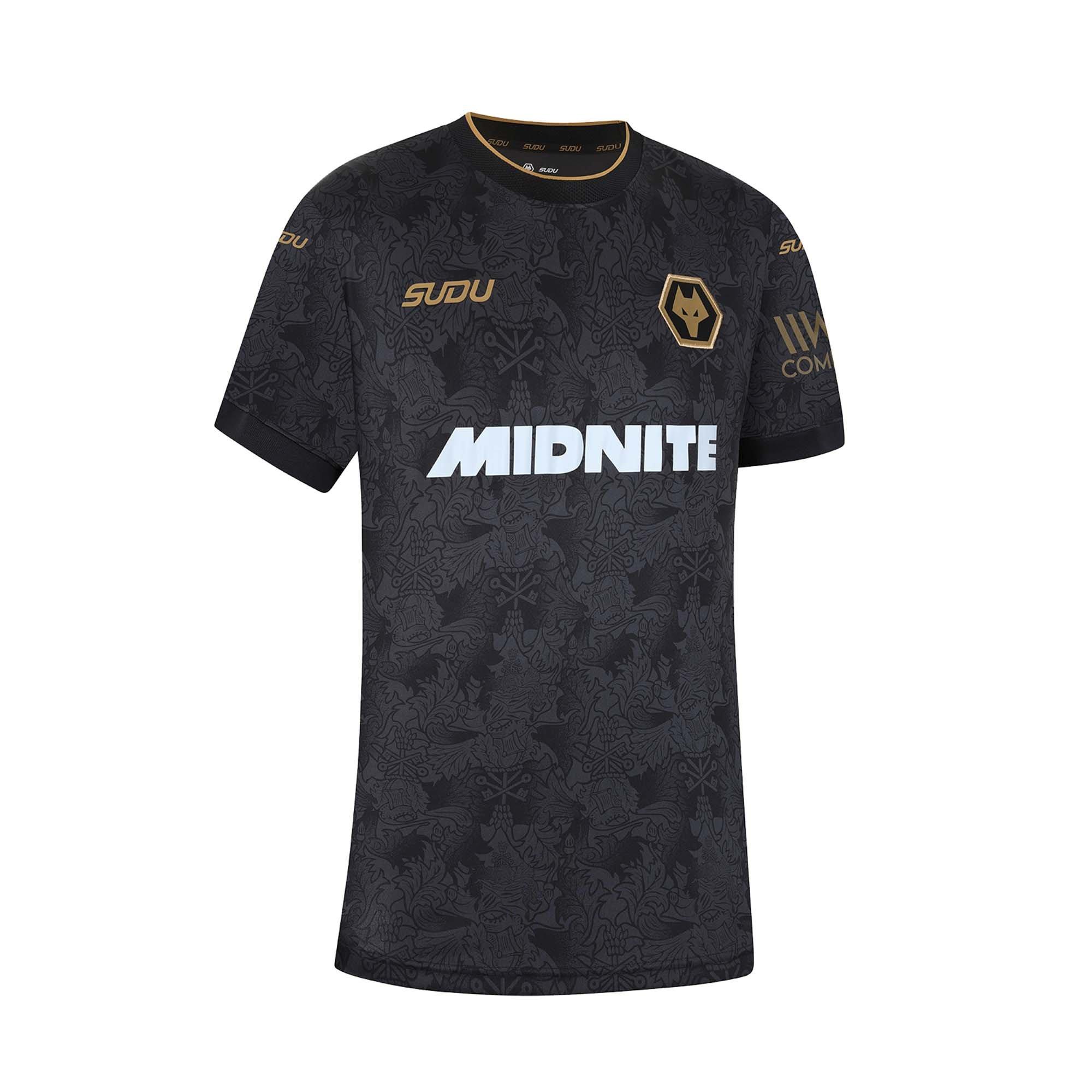 Black/Gold - Sudu - Mens Wolves Football Third Kit 2026/27 - 8