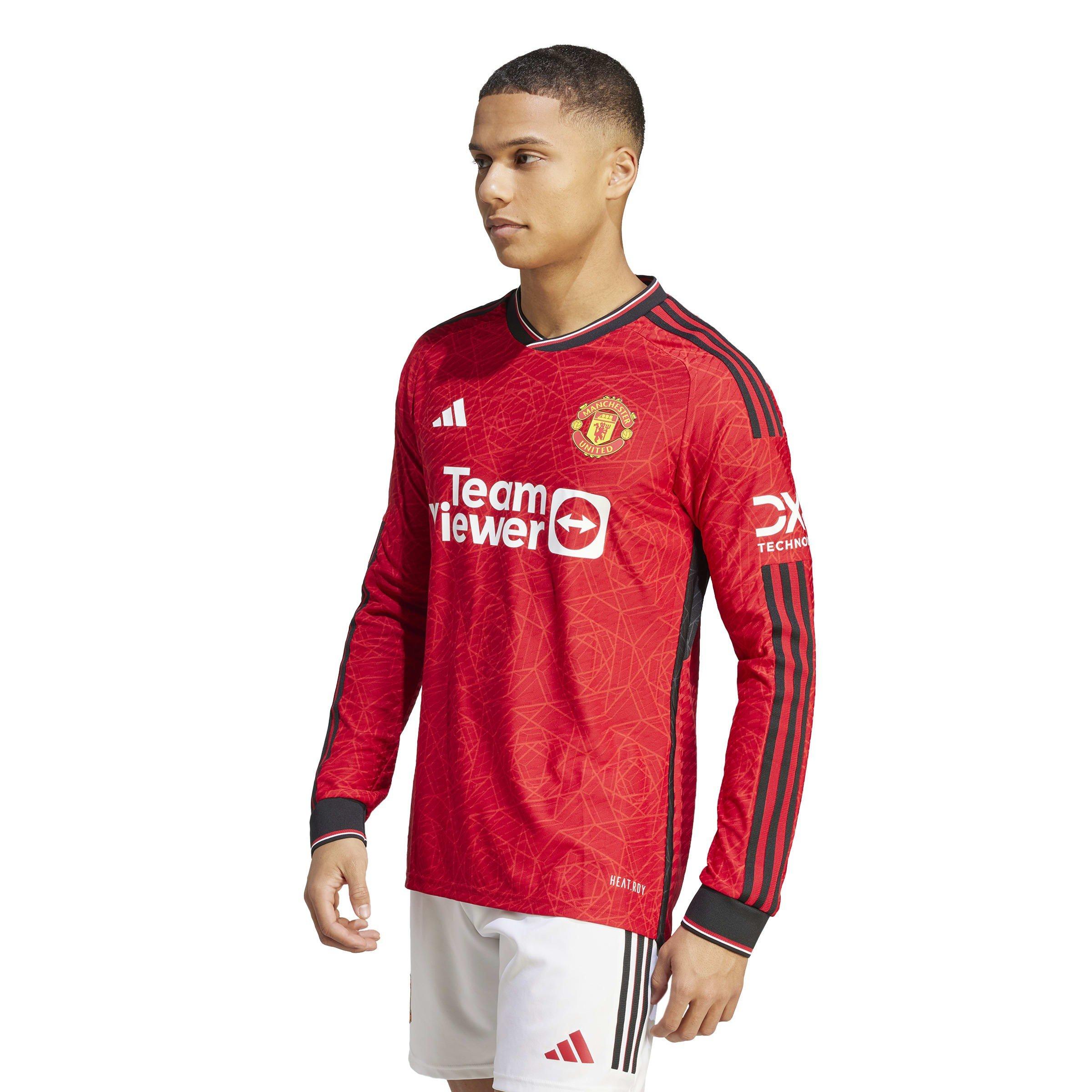 Colleg Red - adidas - Manchester United Long sleeve Football Kit 2023 2023 Mens - 3