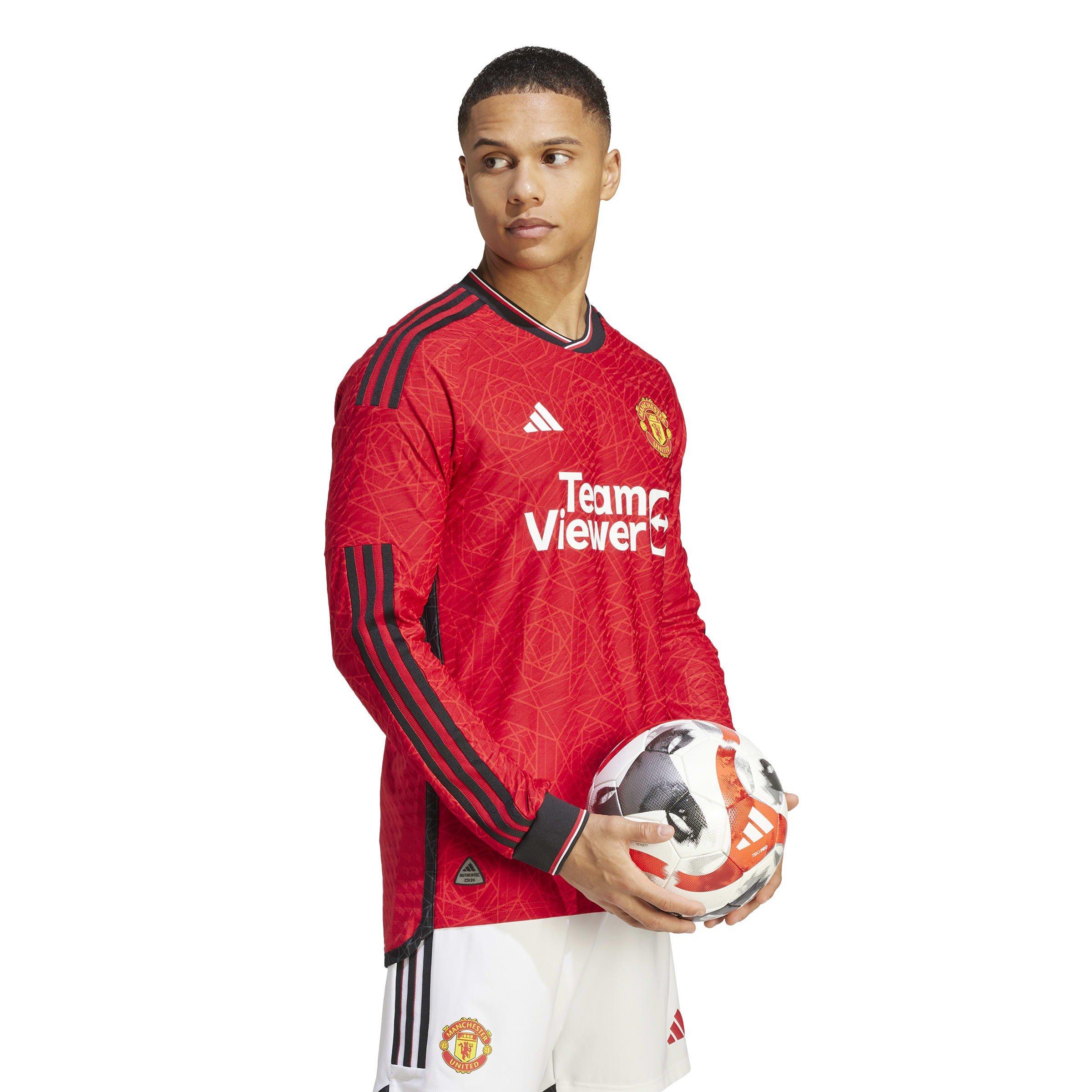 Colleg Red - adidas - Manchester United Long sleeve Football Kit 2023 2023 Mens - 7