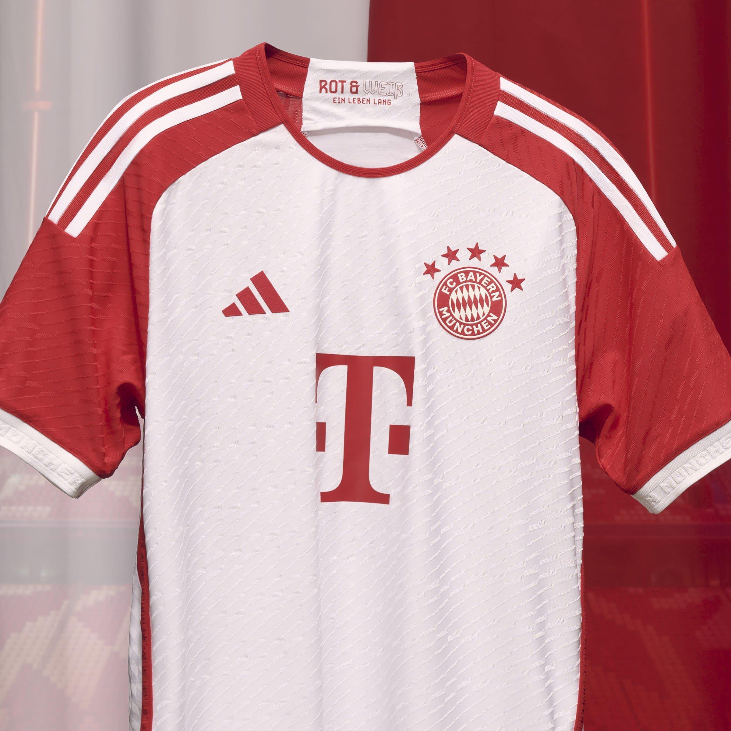 Wit - adidas - Bayern Munich Authentic Home Shirt 2023 2024 Adults - 16