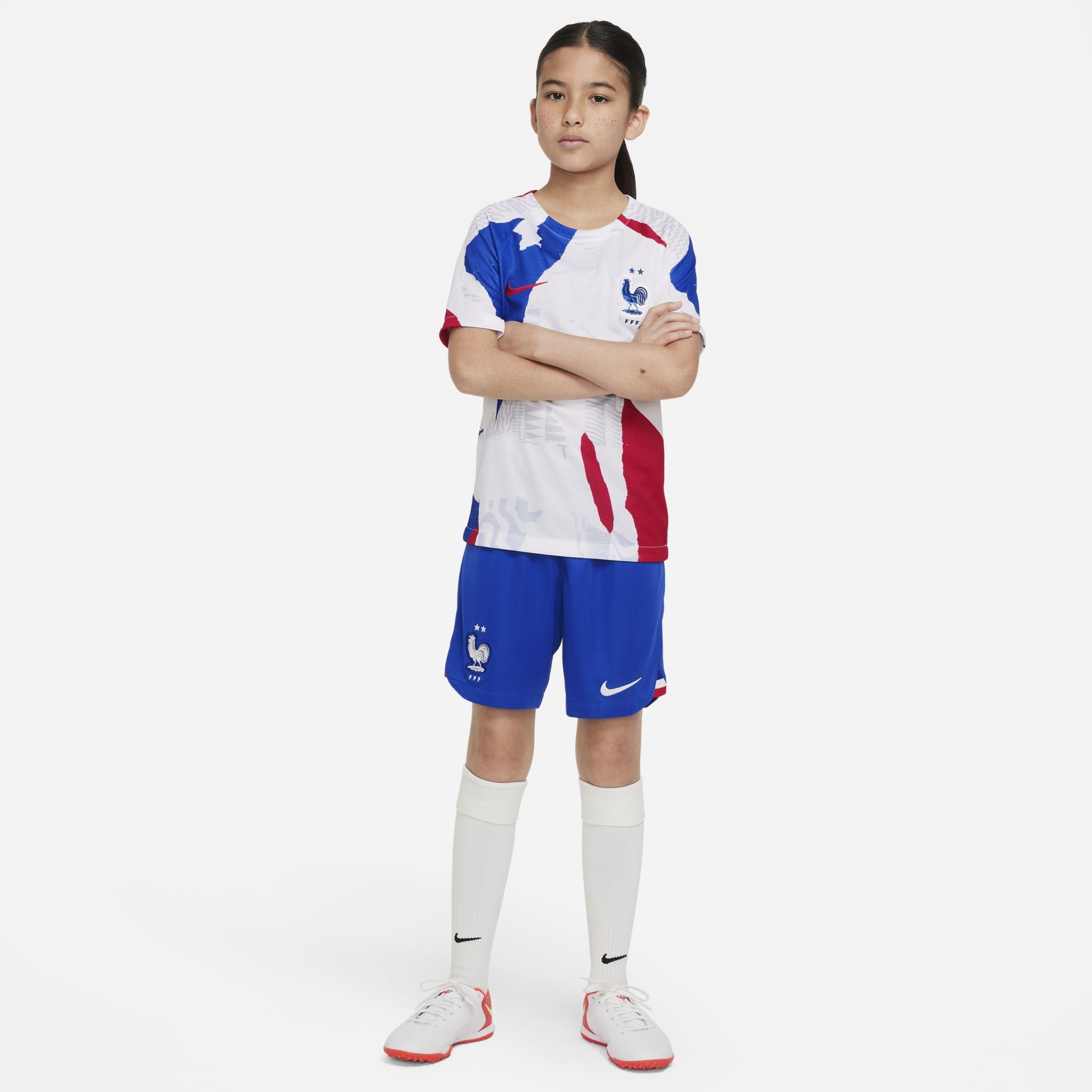 Blauw - Nike - France Away Shorts 2022 Juniors - 6