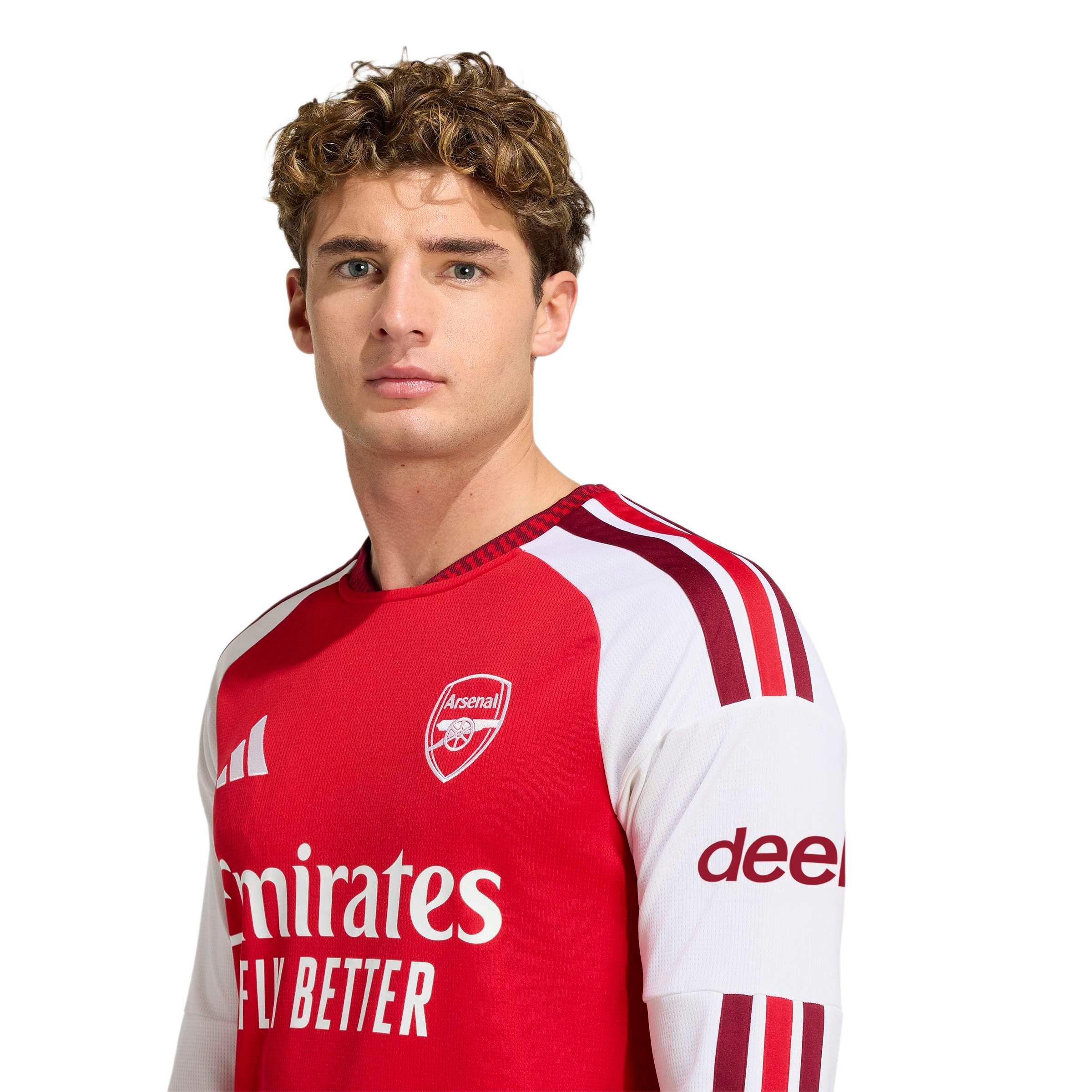 Rosso/Bianco - adidas - Arsenal 2026 2027 Home Long-Sleeved Shirt Mens - 7