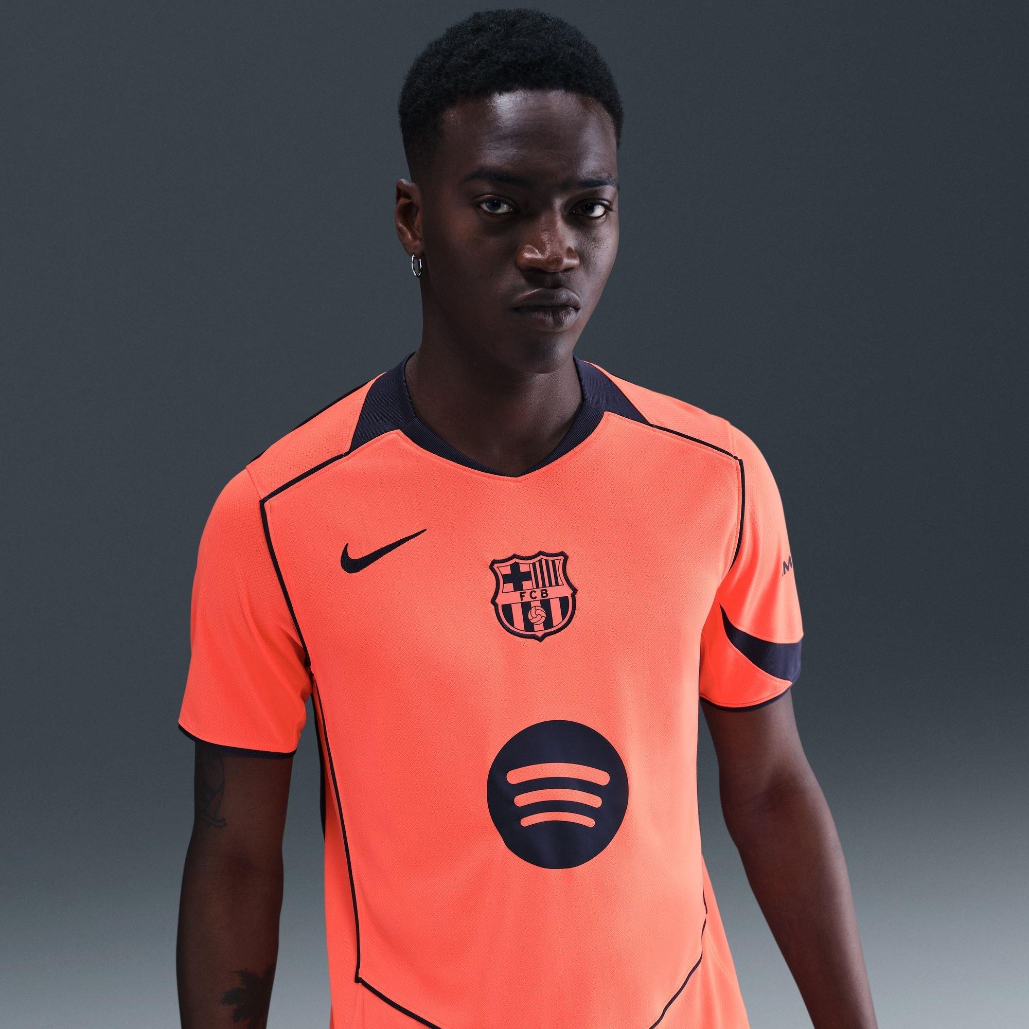 Orange/Blue - Nike - Barcelona Third Shirt 2025 2026 Adults - 3