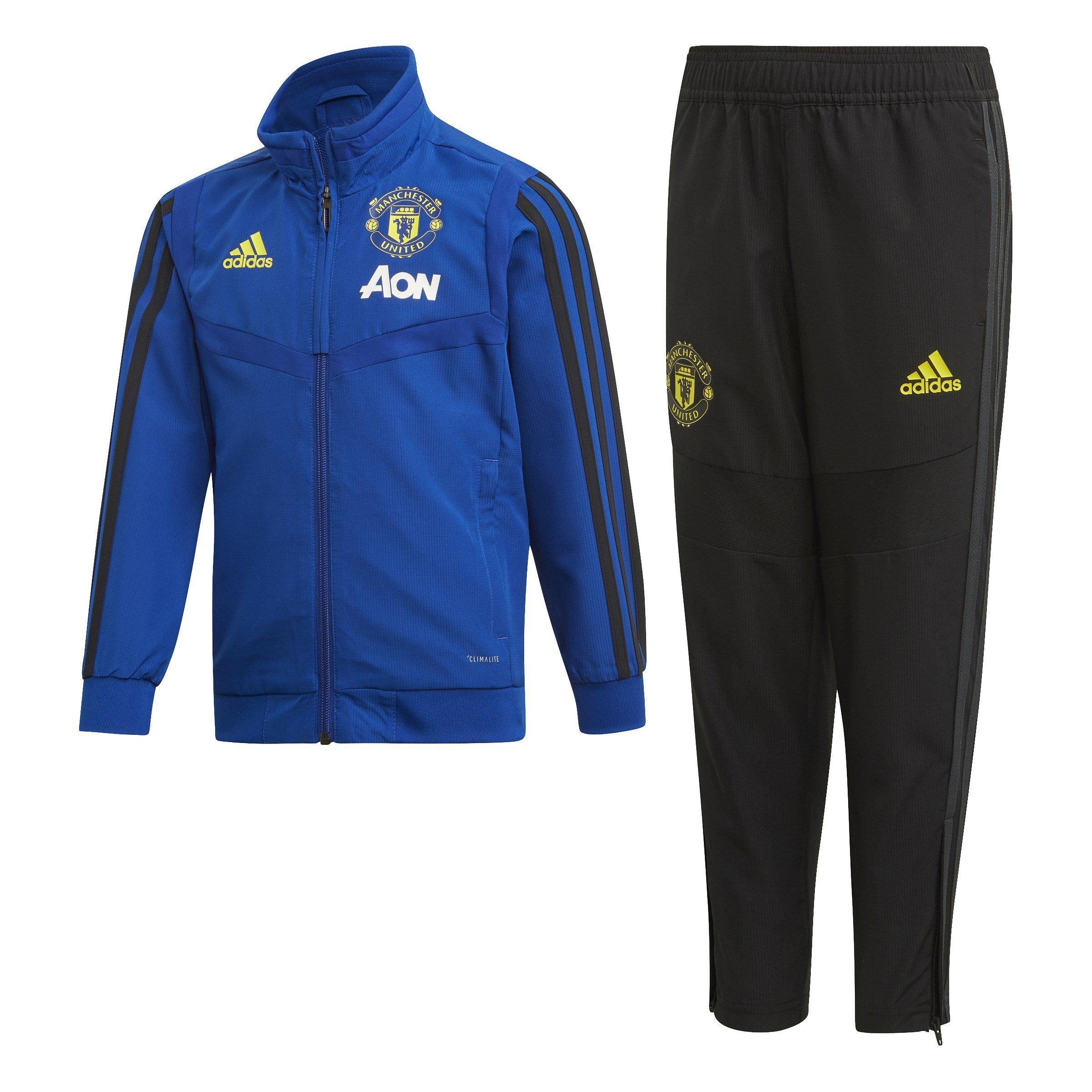 Blauw - adidas - Manchester United Presentation Tracksuit 2019 2020 Junior - 1