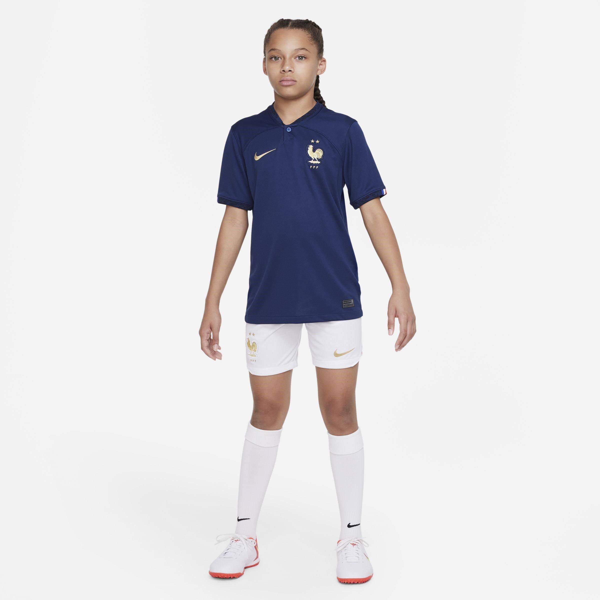 White - Nike - France 2022 Home Shorts Juniors - 7