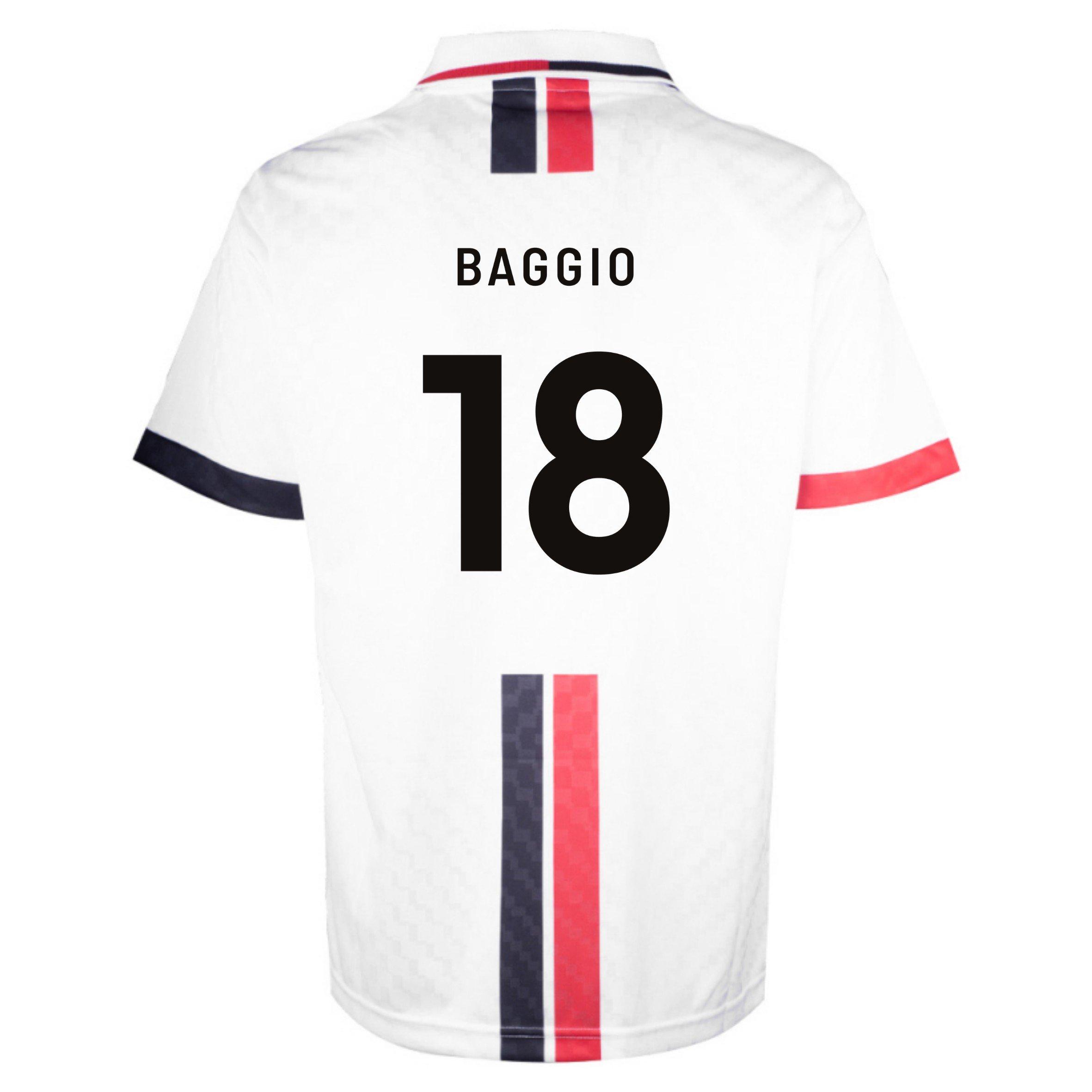 Baggio 10 - Score Draw - SD Baggio AC Milan Retro Away Shirt 1996 Adults - 1