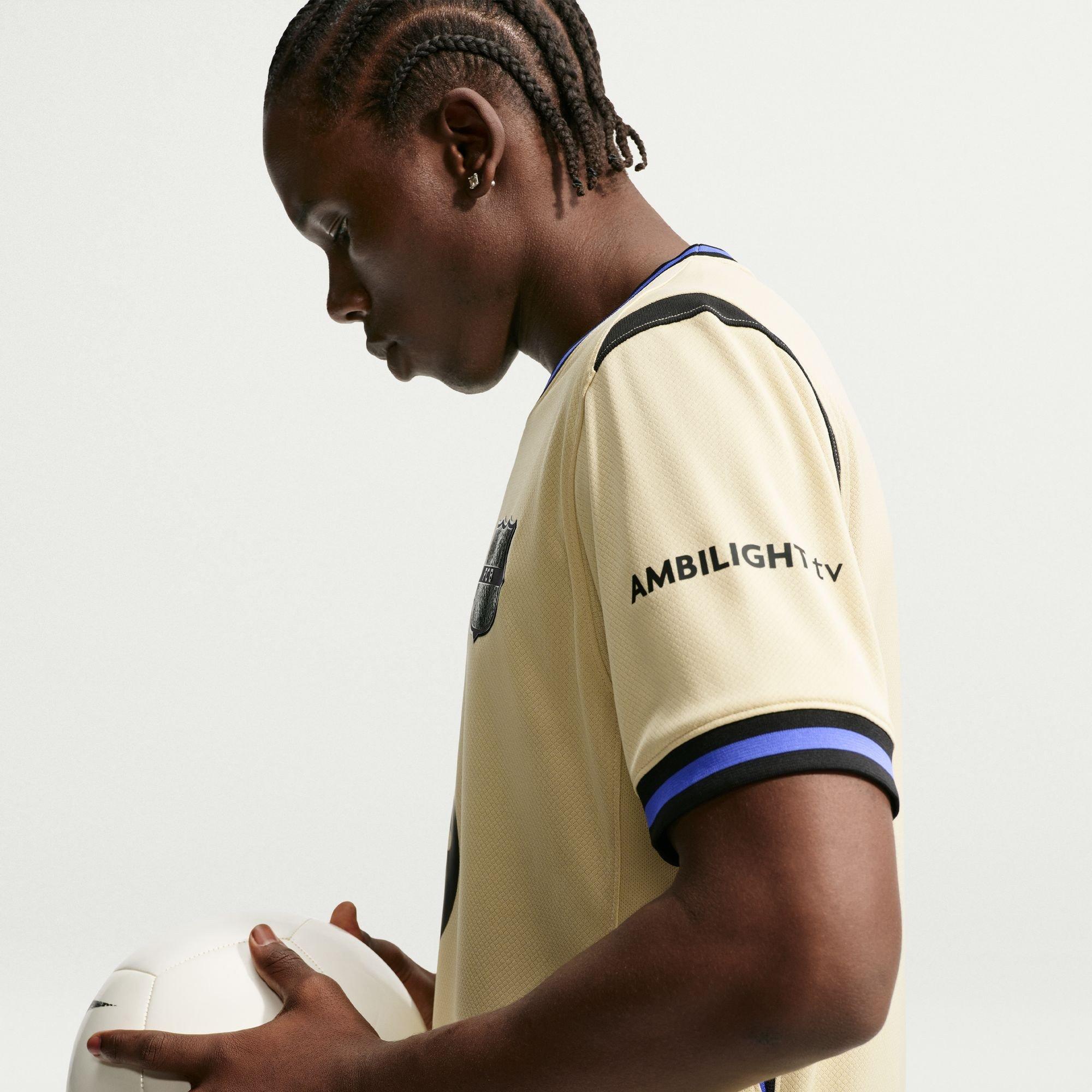 Team Gold/Per - Nike - Barcelona Away Shirt 2025 2026 Adults - 2