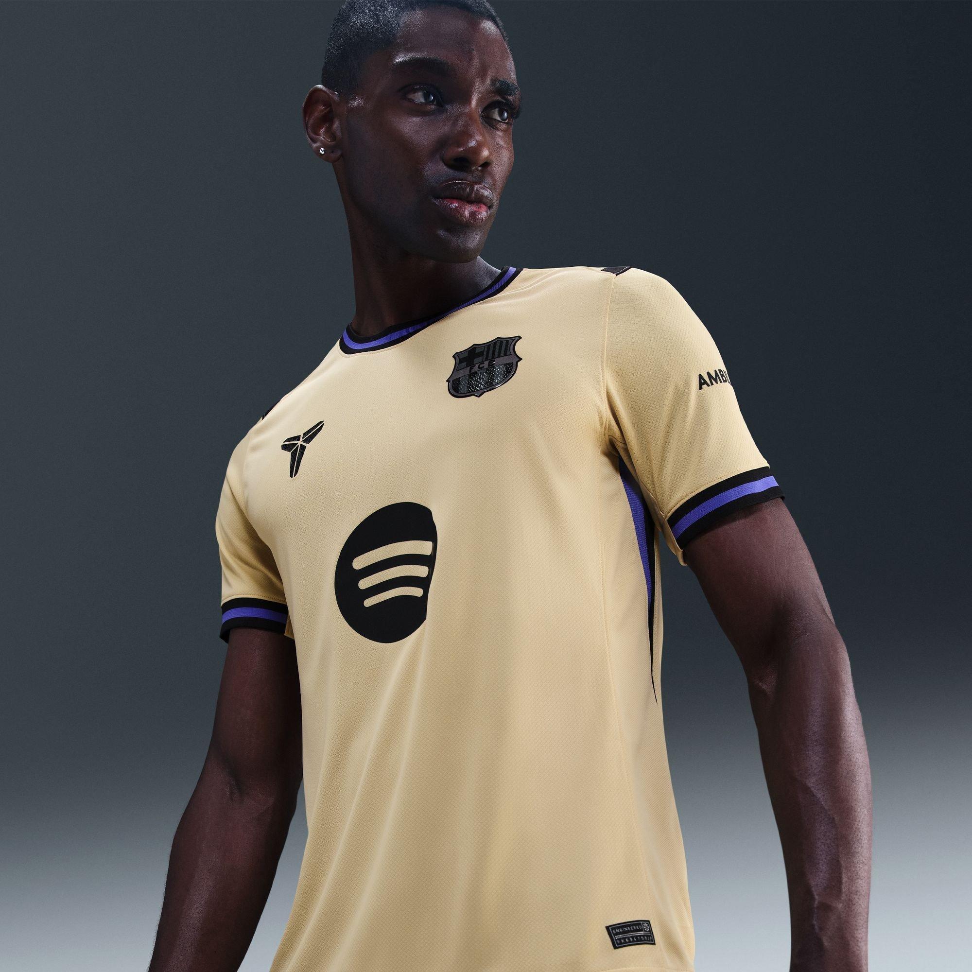 Team Gold/Per - Nike - Barcelona Away Shirt 2025 2026 Adults - 6