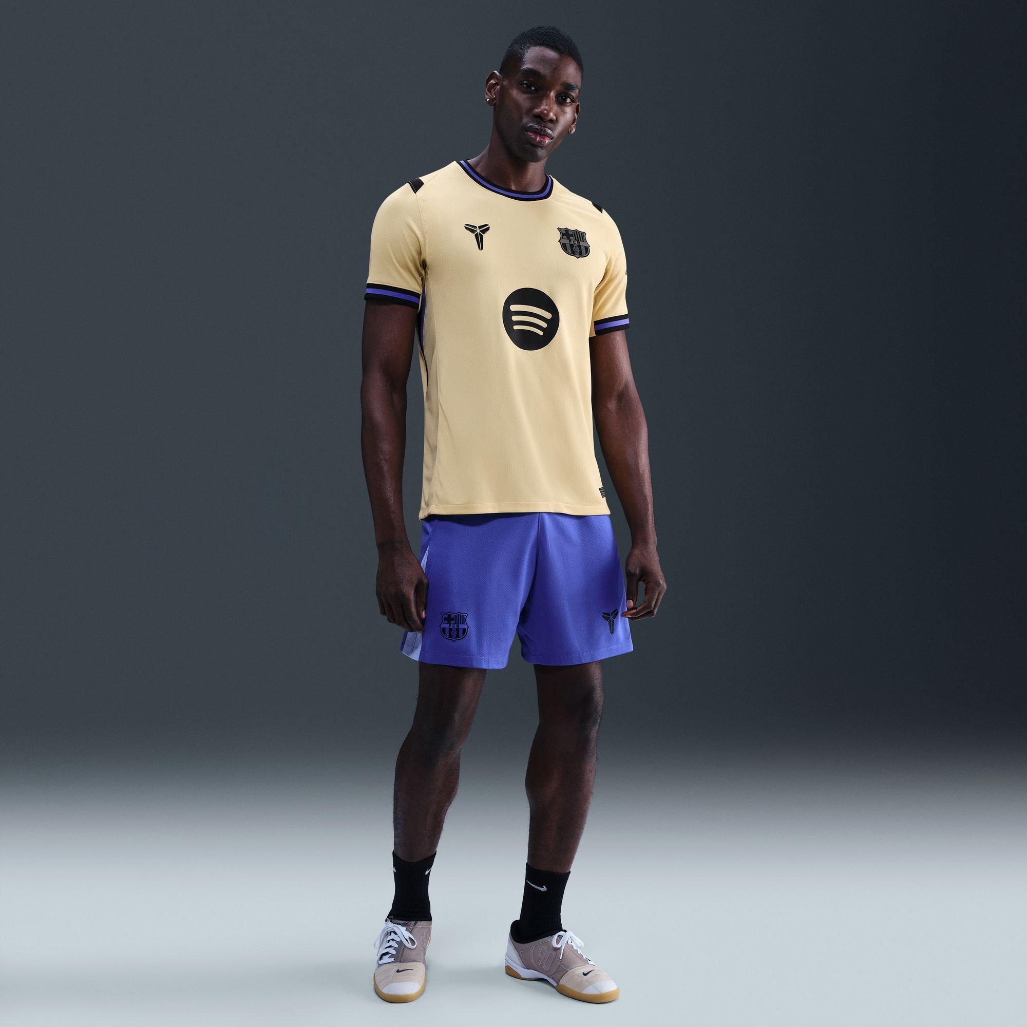 Team Gold/Per - Nike - Barcelona Away Shirt 2025 2026 Adults - 7