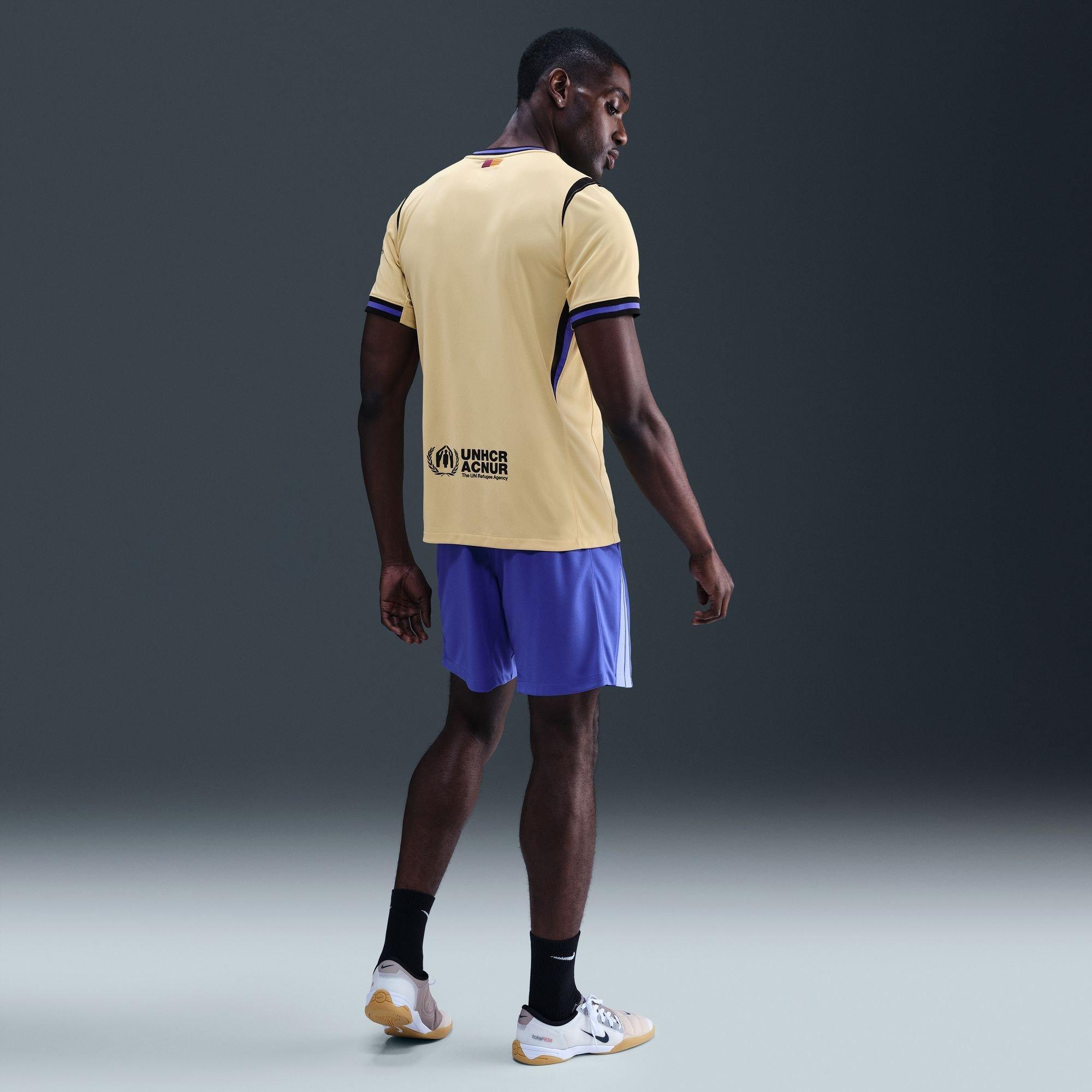 Team Gold/Per - Nike - Barcelona Away Shirt 2025 2026 Adults - 8