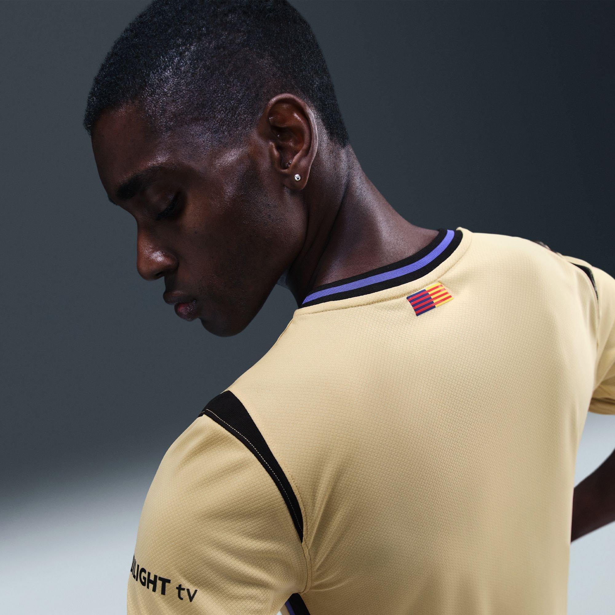 Team Gold/Per - Nike - Barcelona Away Shirt 2025 2026 Adults - 9